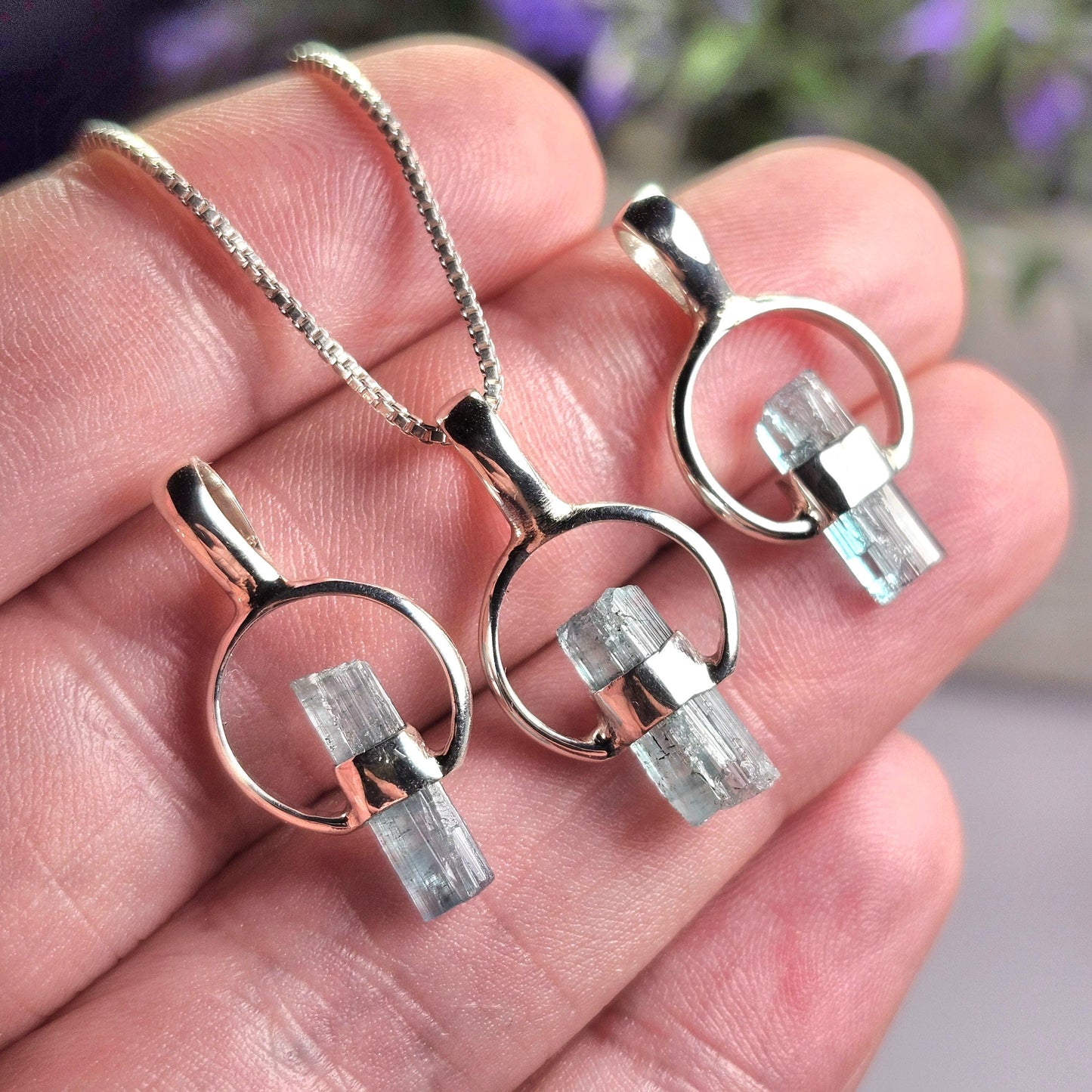 Blue Tourmaline Pendant