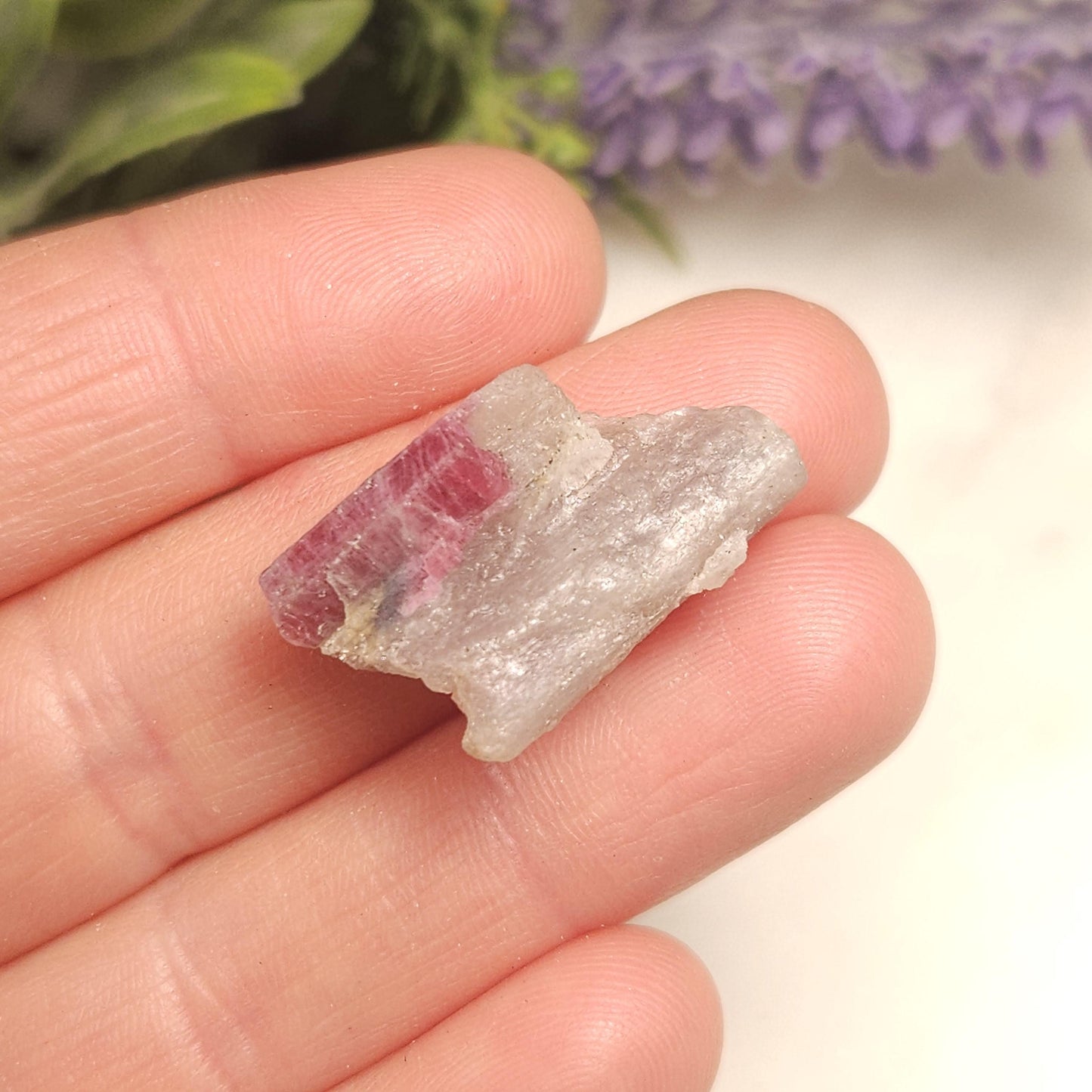 Pink Tourmaline & Lepidolite Crystal