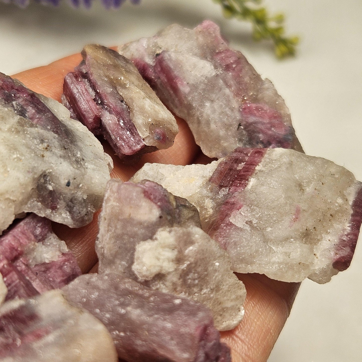 Pink Tourmaline & Lepidolite Crystal