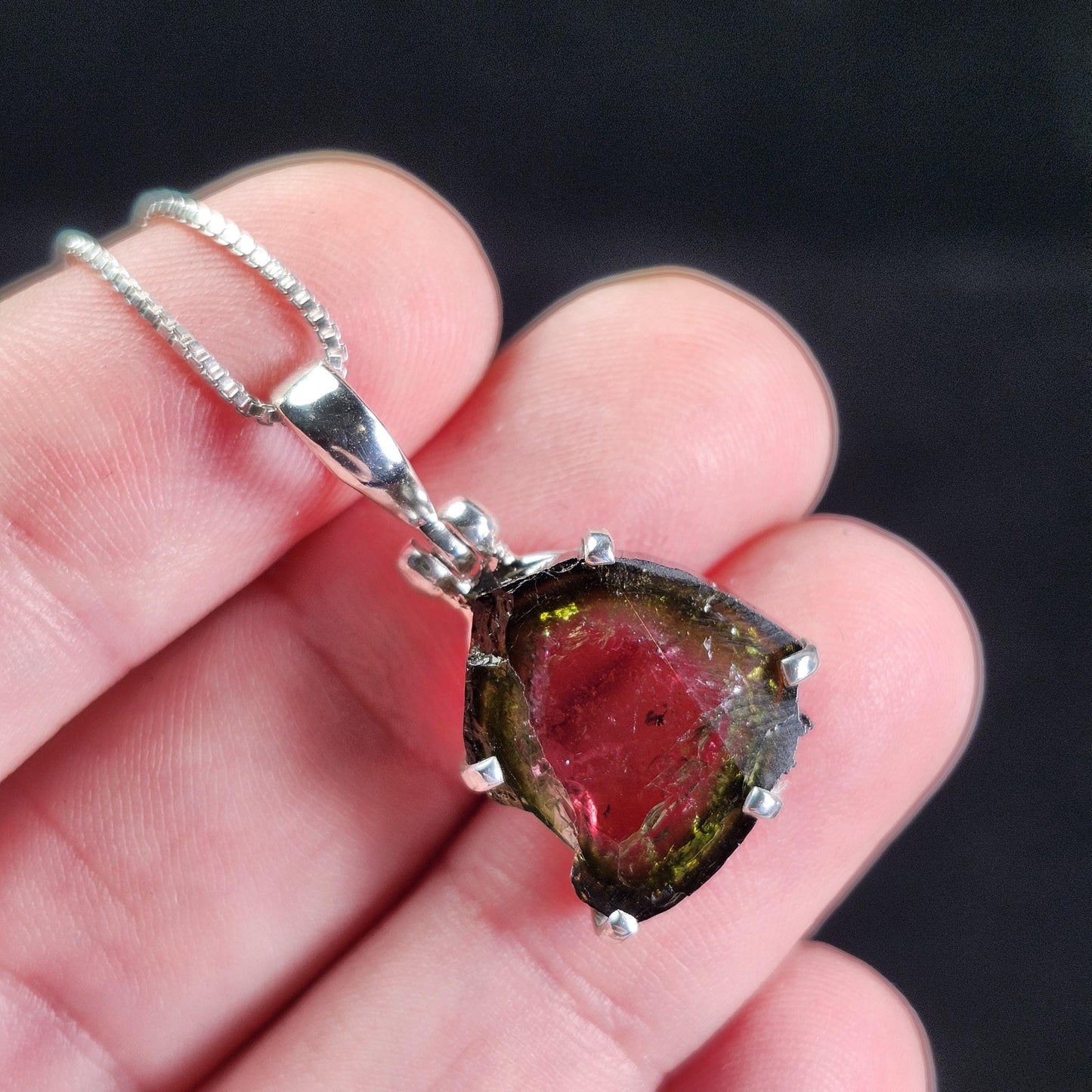 Watermelon Tourmaline Pendant