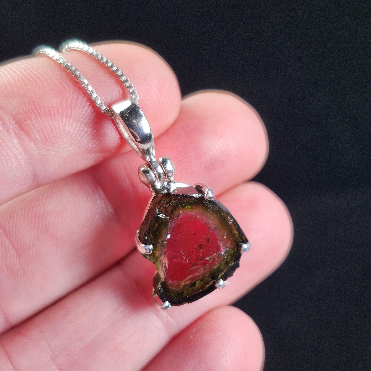 Watermelon Tourmaline Pendant