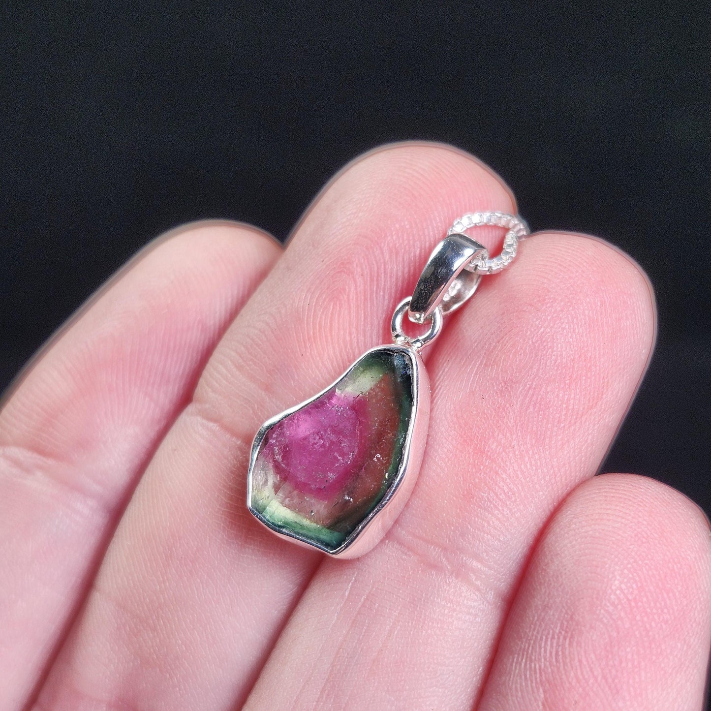 Watermelon Tourmaline Pendant