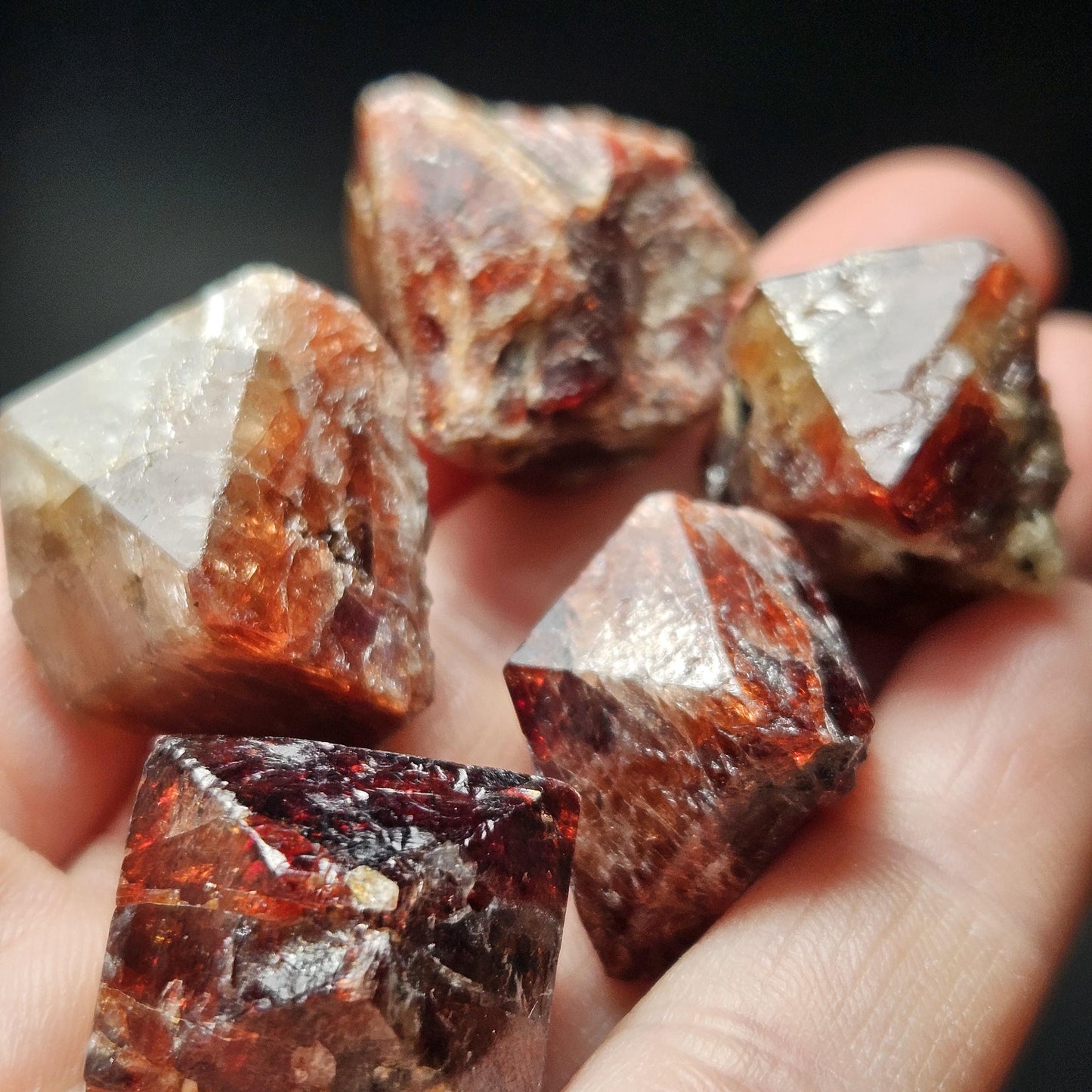 Red Zircon Crystals