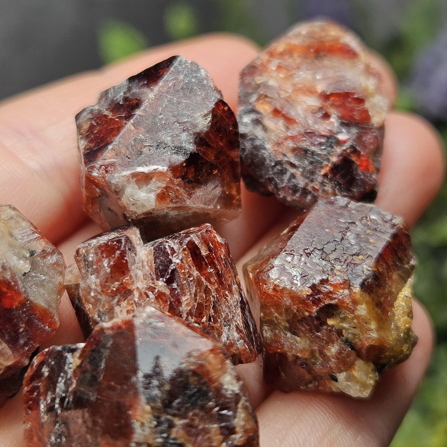 Red Zircon Crystals