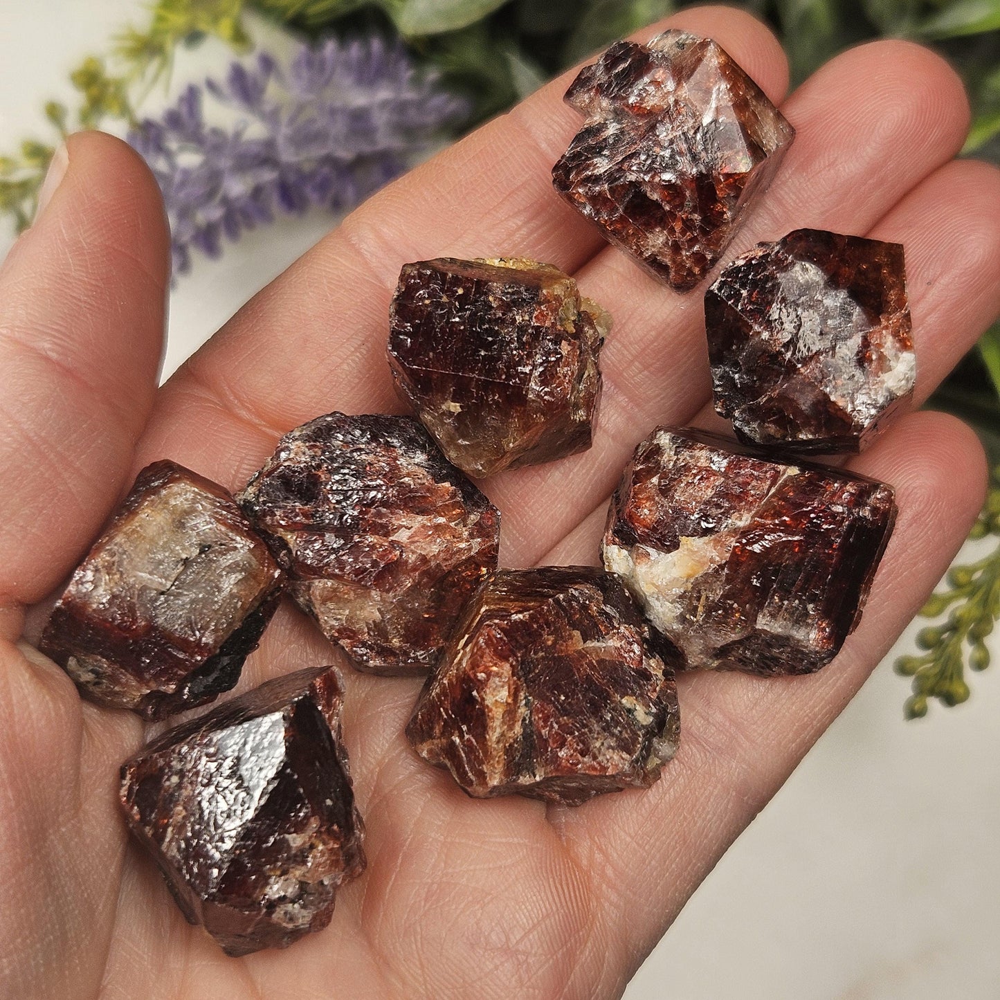 Red Zircon Crystals
