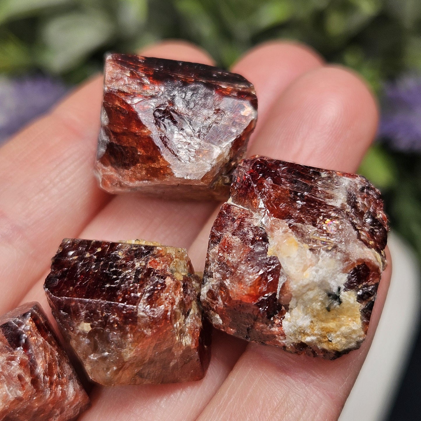 Red Zircon Crystals
