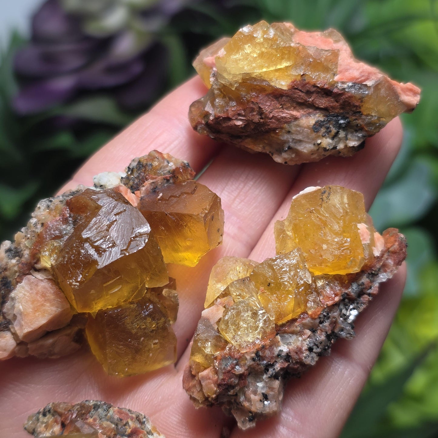 Yellow Fluorite Cluster
