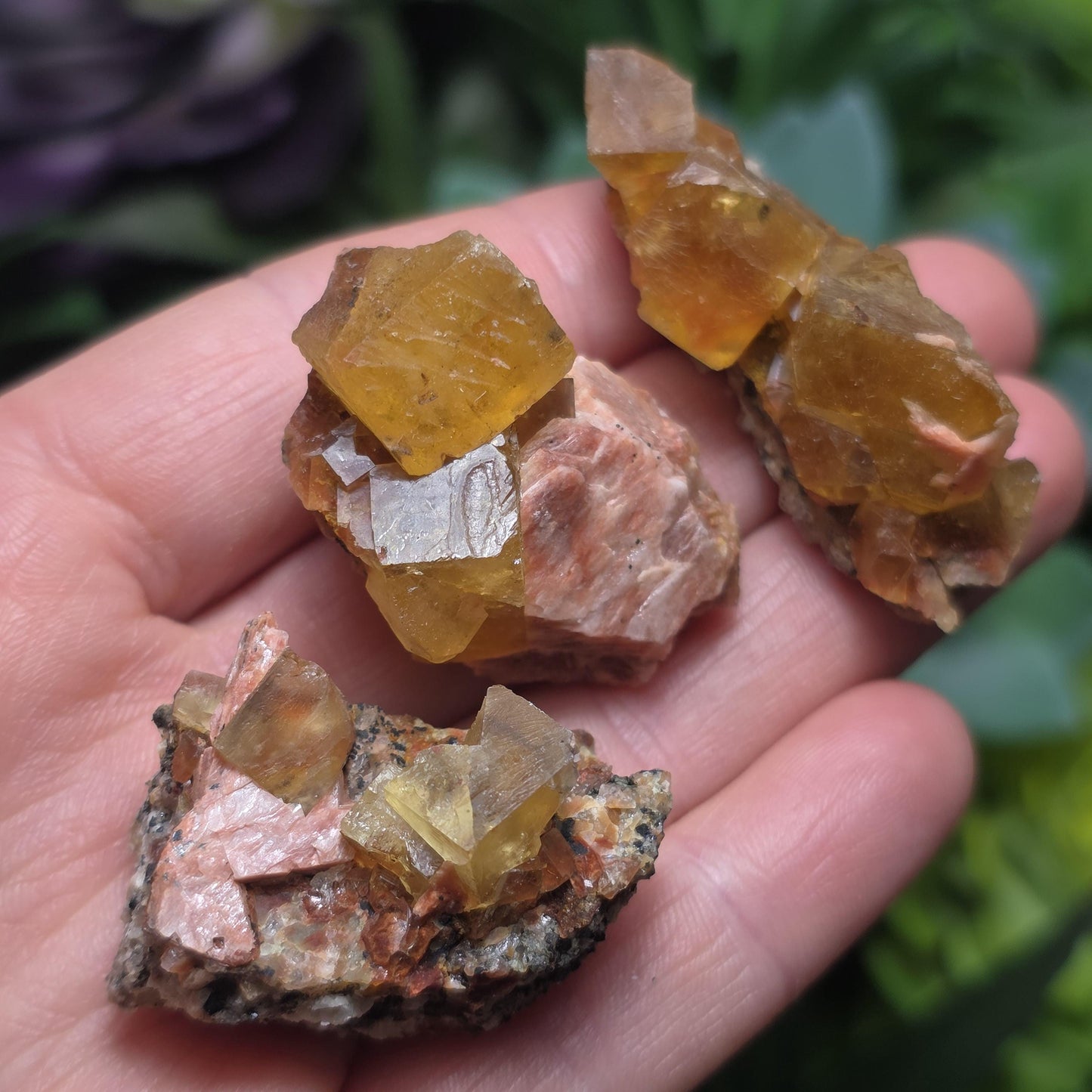 Yellow Fluorite Cluster