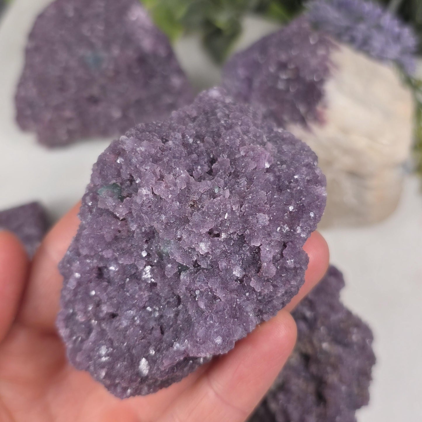 Raw Gem Lepidolite Cluster