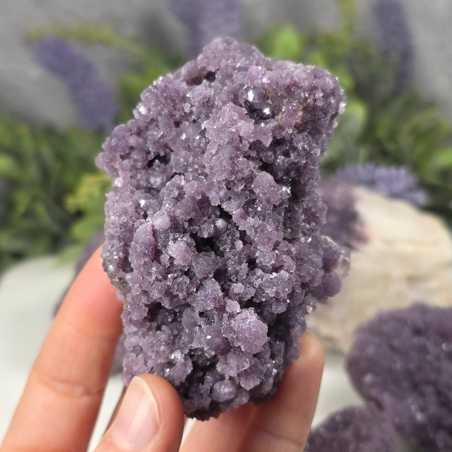 Raw Gem Lepidolite Cluster