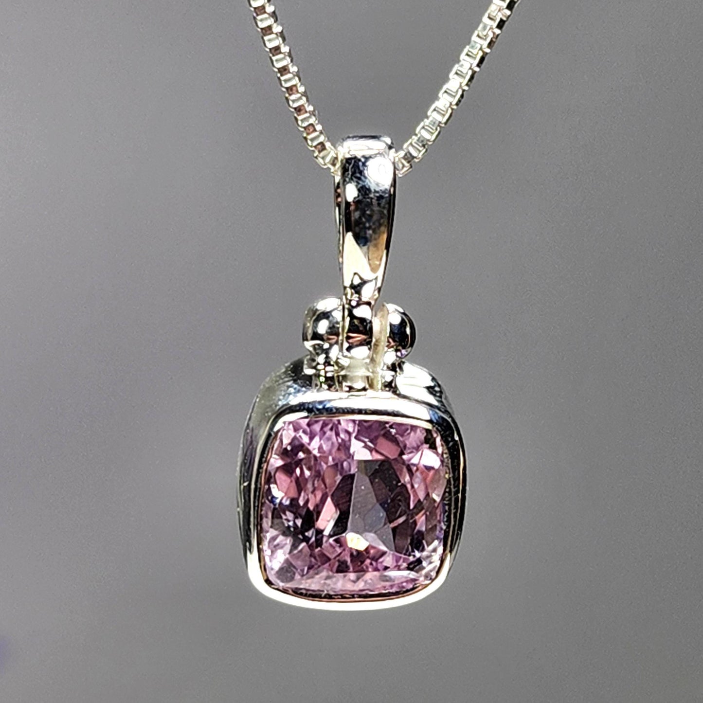 Faceted Kunzite Pendant