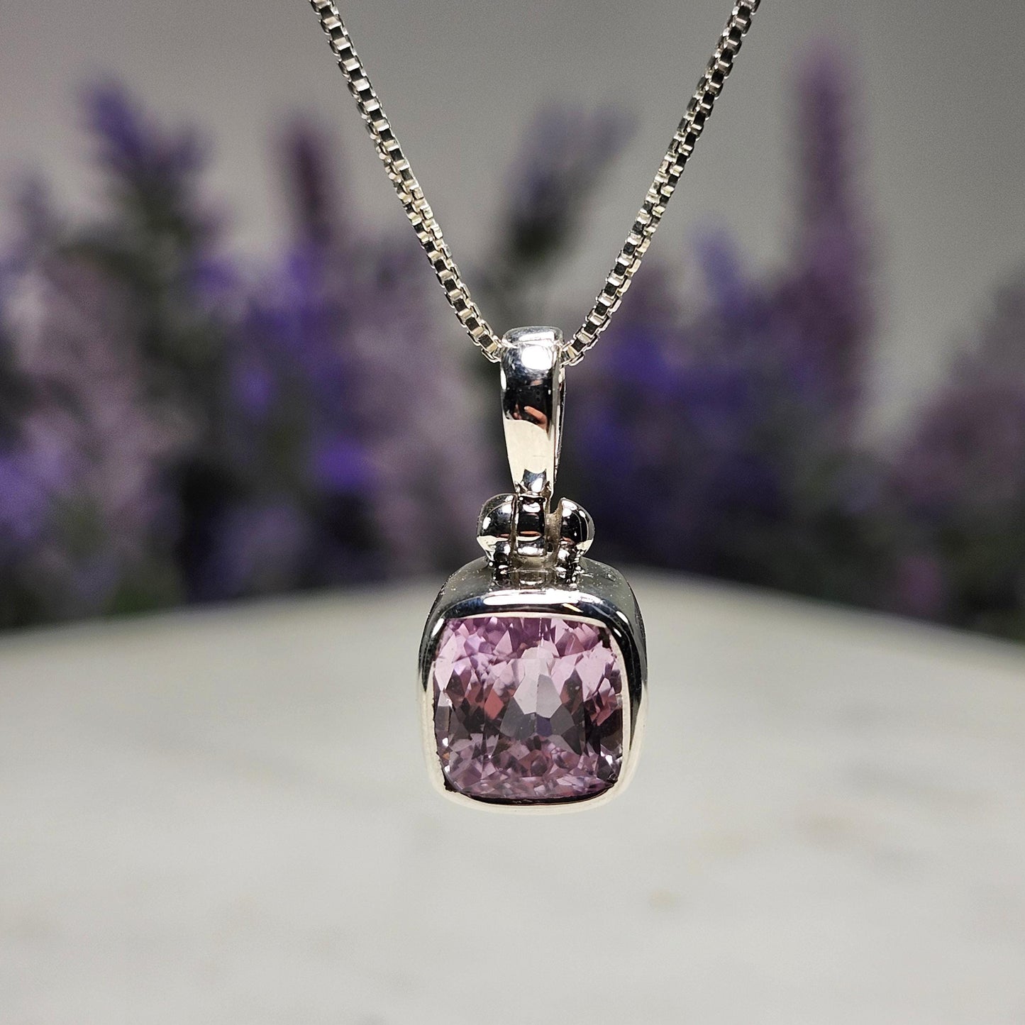 Faceted Kunzite Pendant