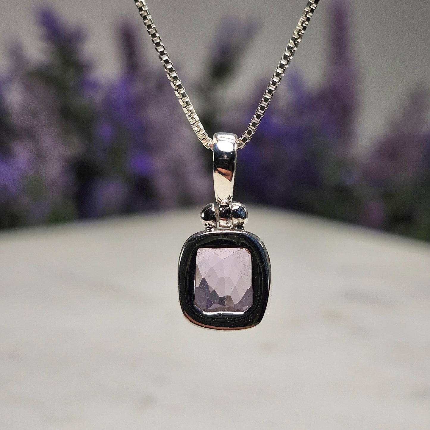 Faceted Kunzite Pendant