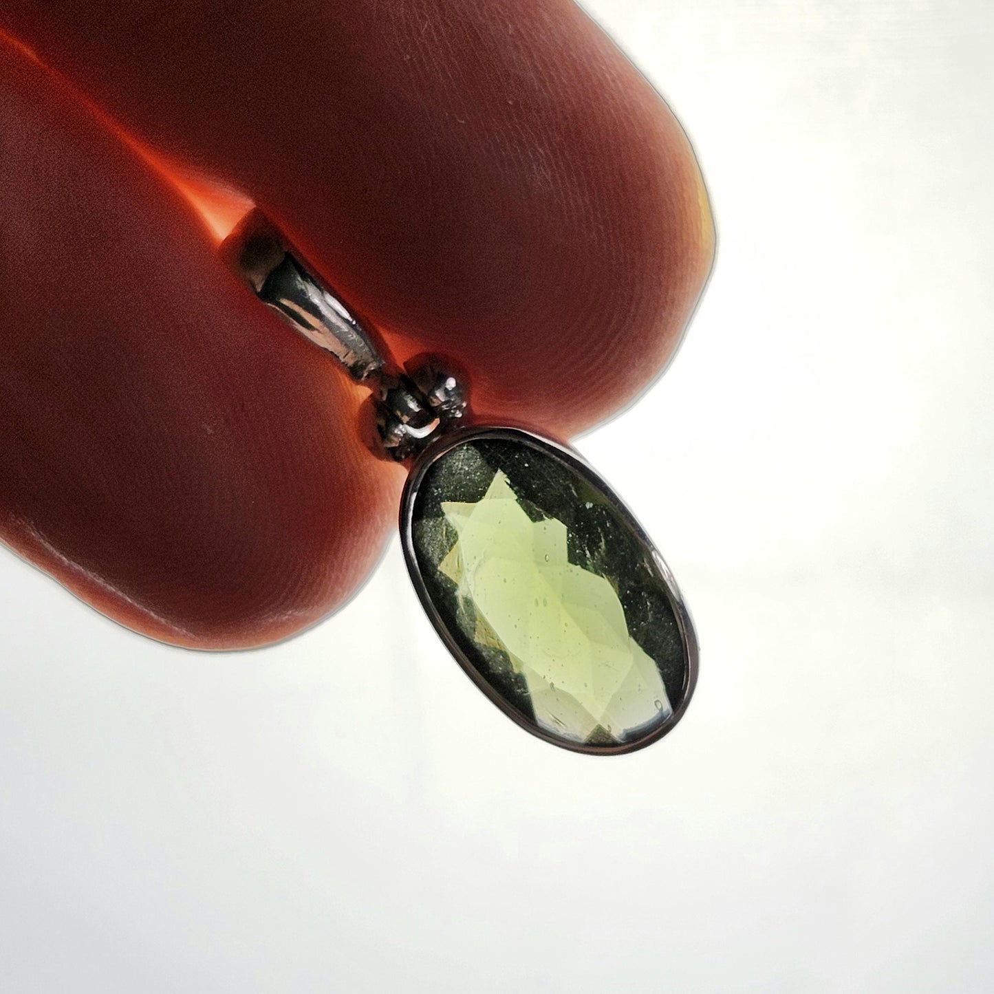 Faceted Moldavite Pendant