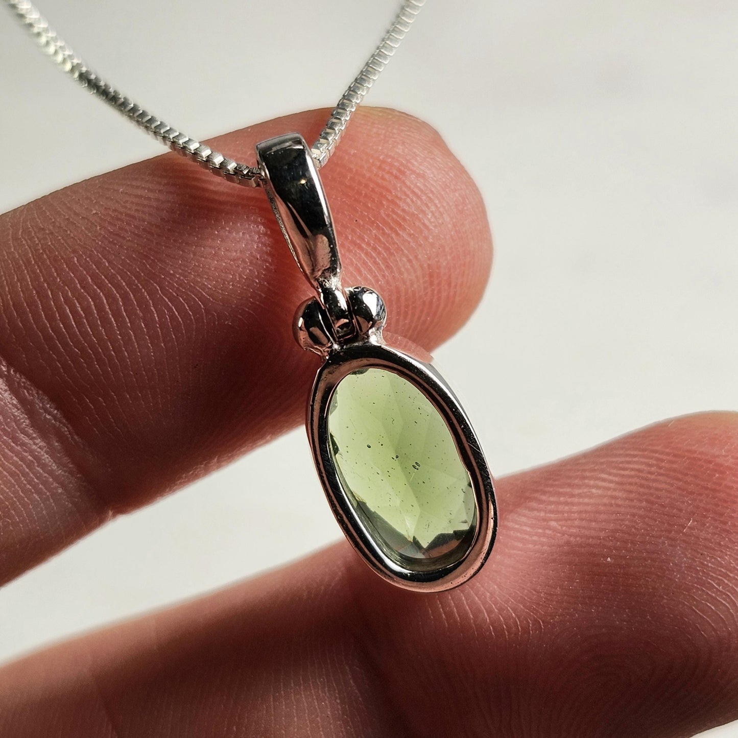 Faceted Moldavite Pendant