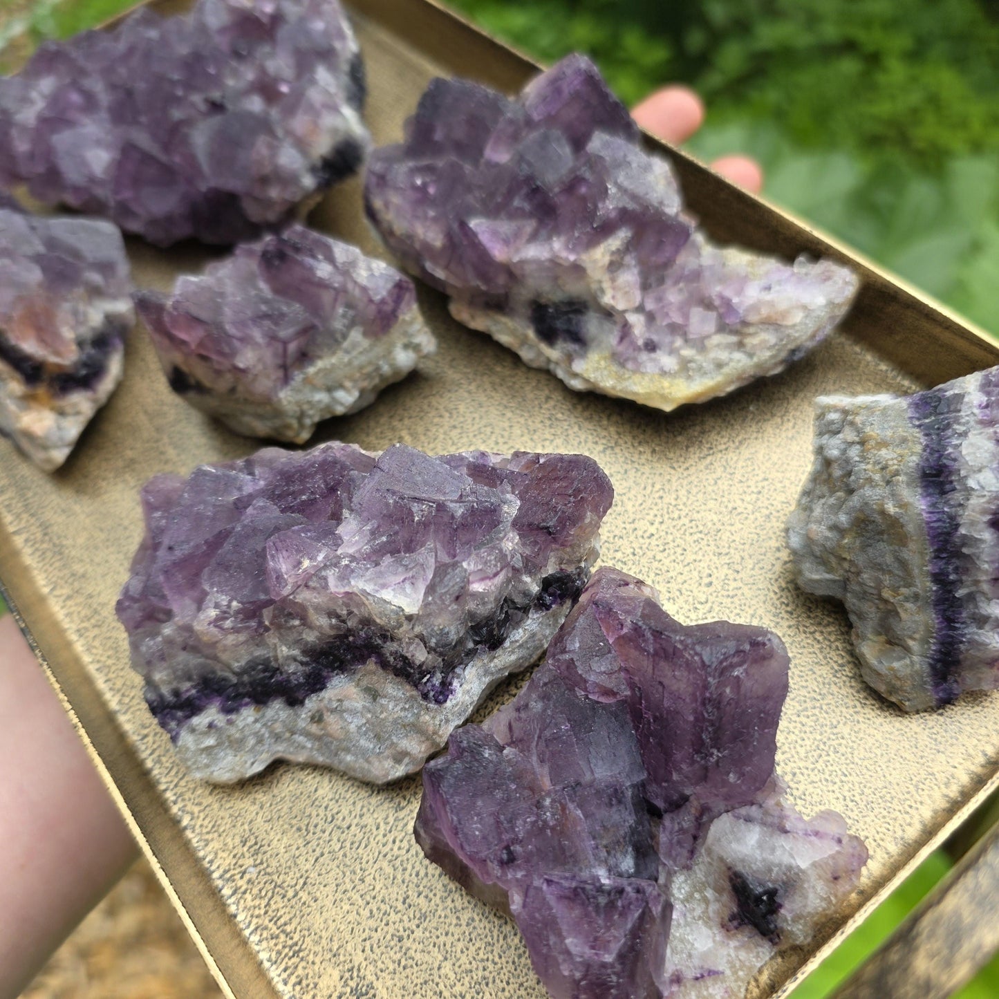 Purple Cubic Fluorite Crystal