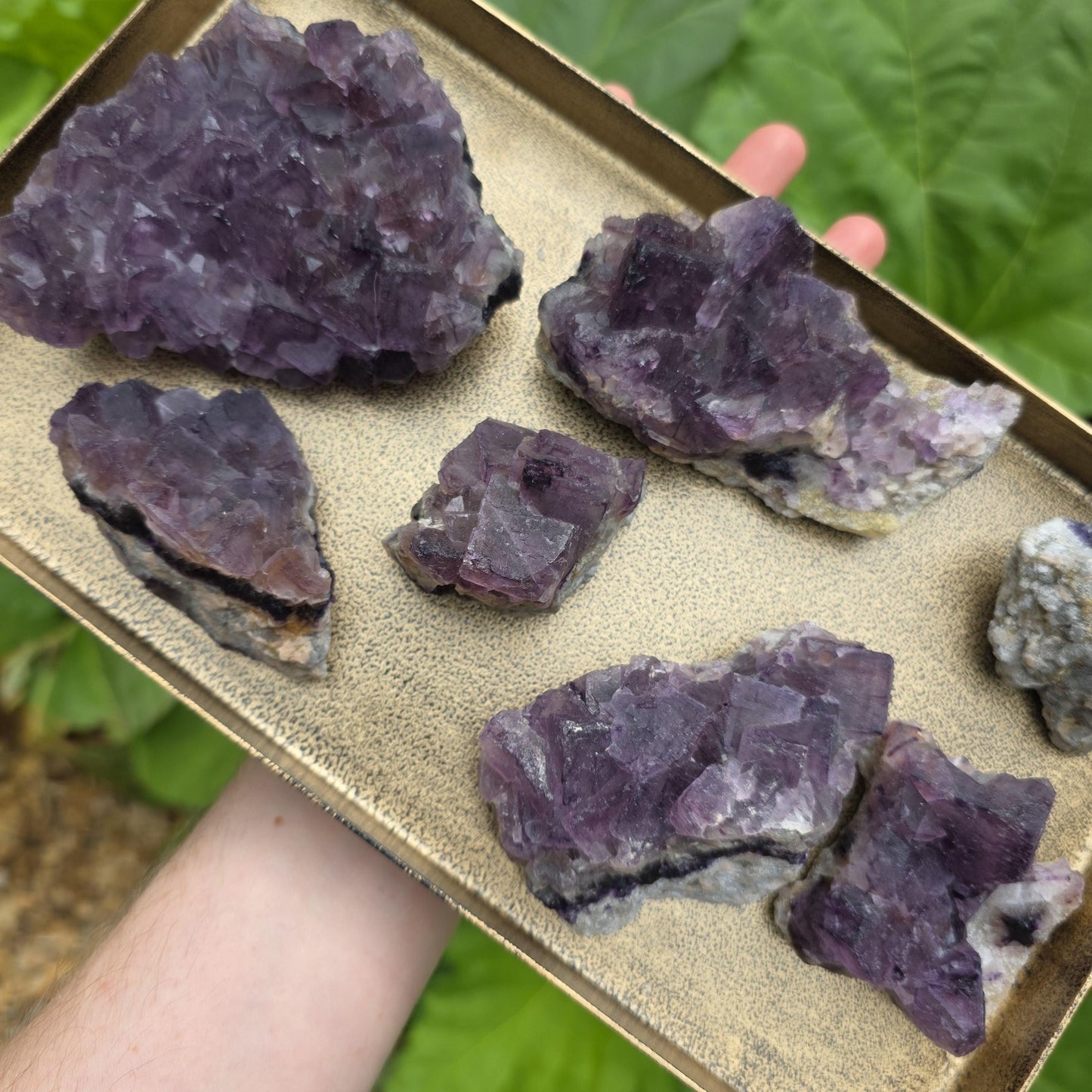 Purple Cubic Fluorite Crystal