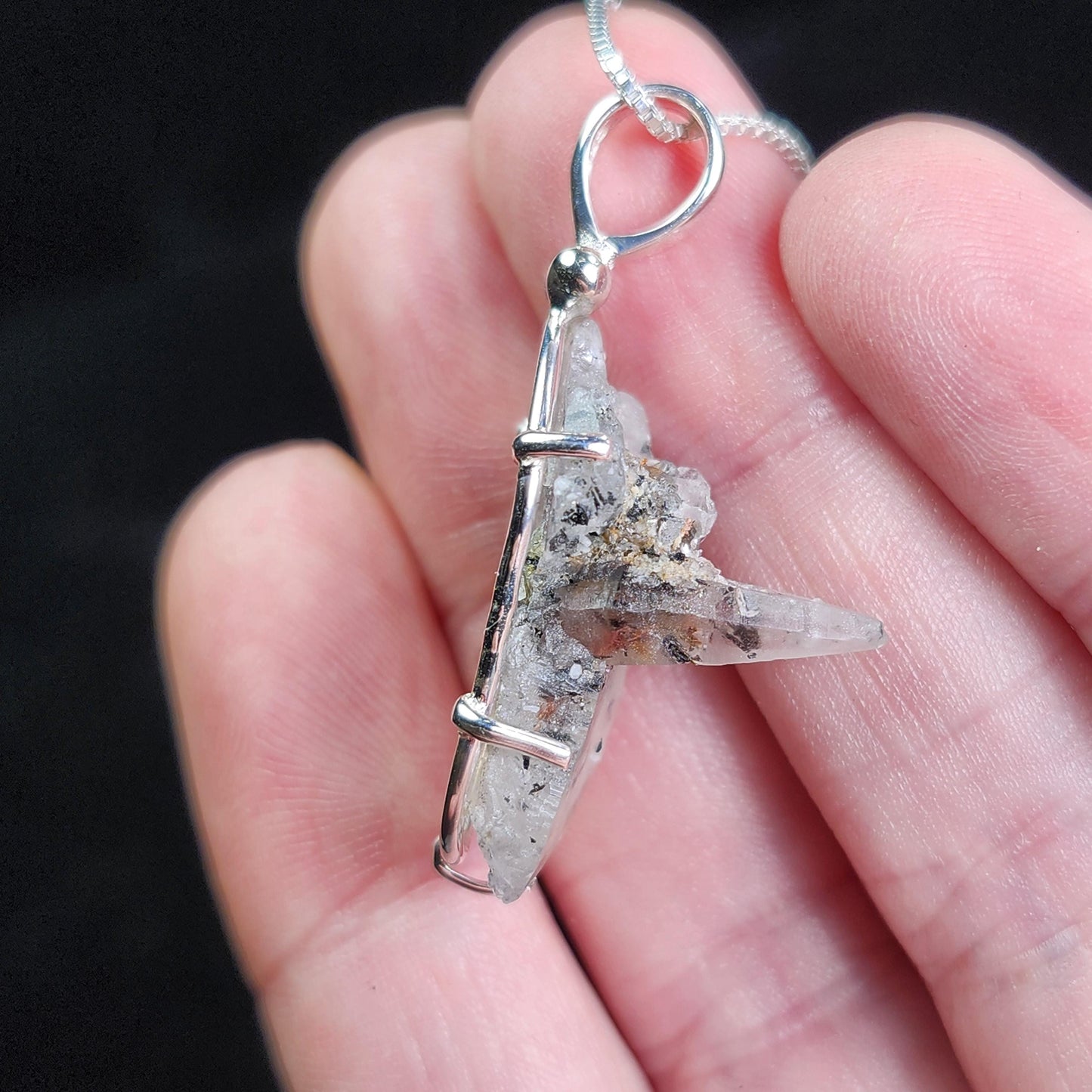 Black Samadhi Himalayan Quartz Pendant
