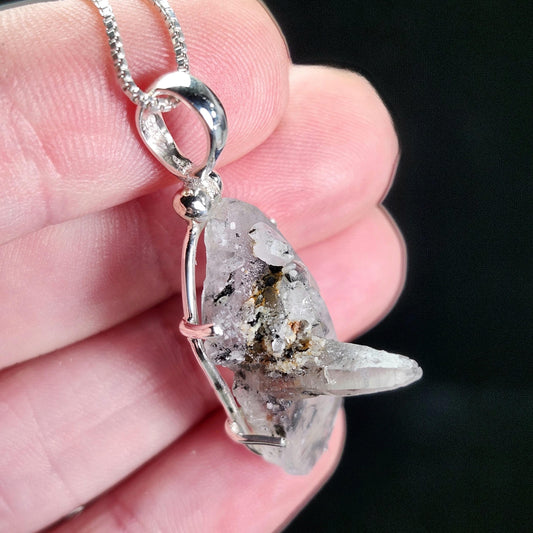 Black Samadhi Himalayan Quartz Pendant