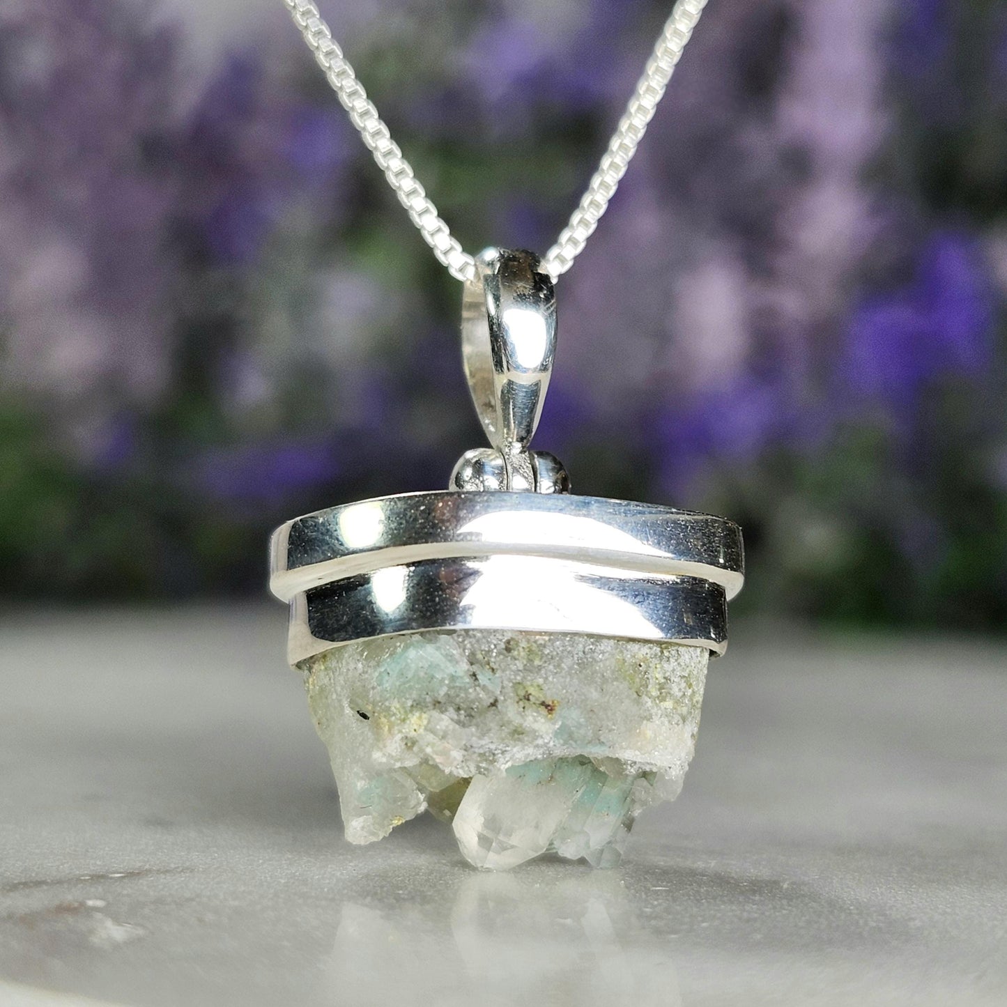Ajoite Cluster Pendant
