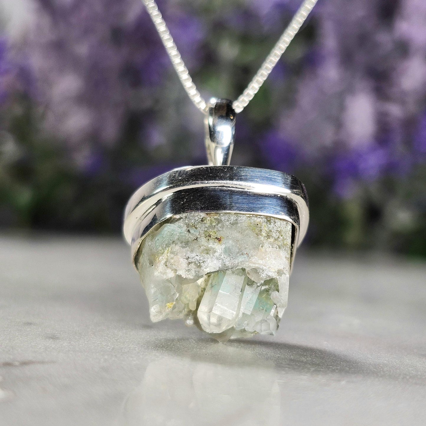 Ajoite Cluster Pendant