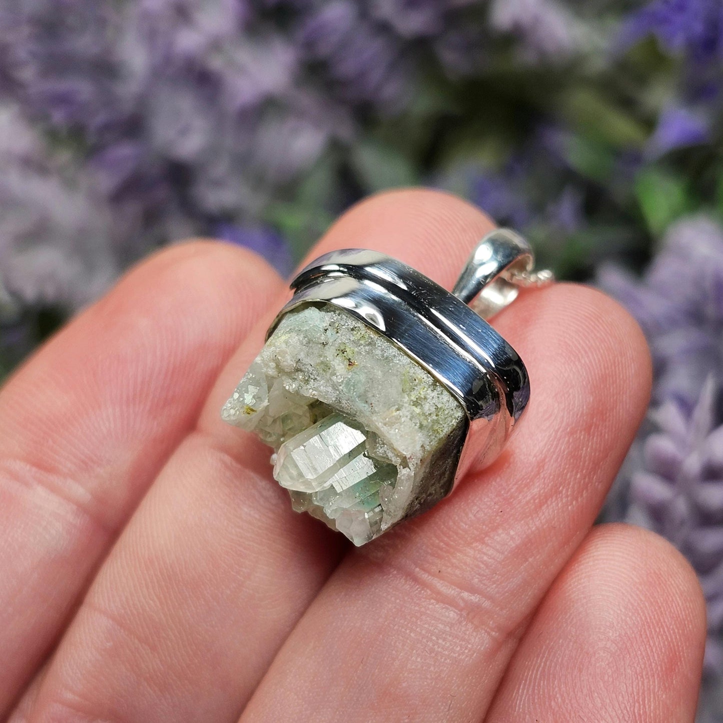 Ajoite Cluster Pendant