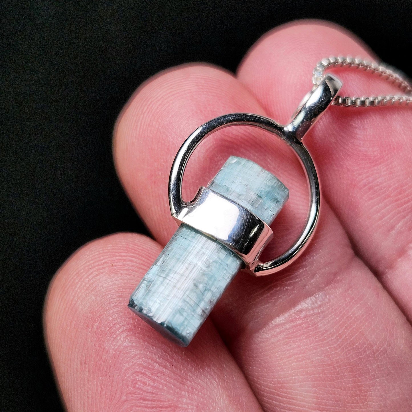 Blue Tourmaline Pendant