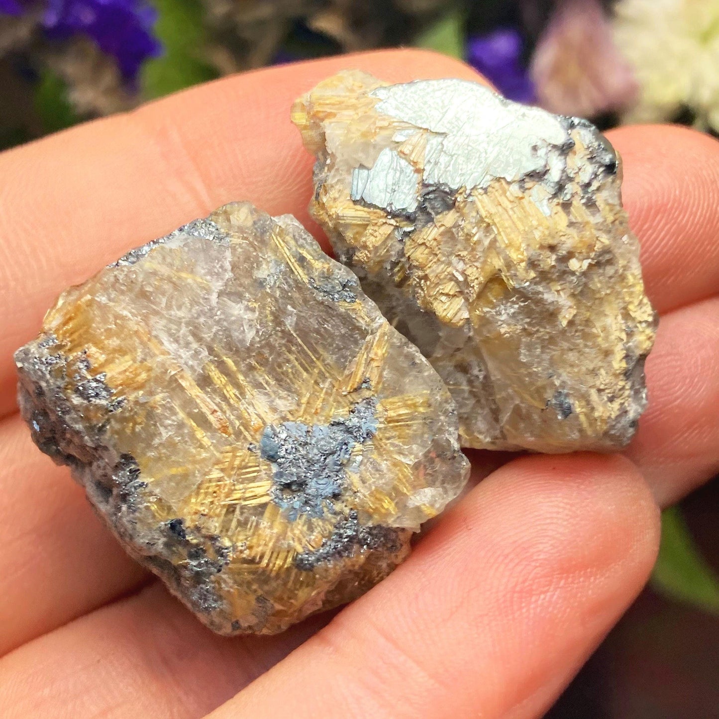 Hematite Rutile in Quartz
