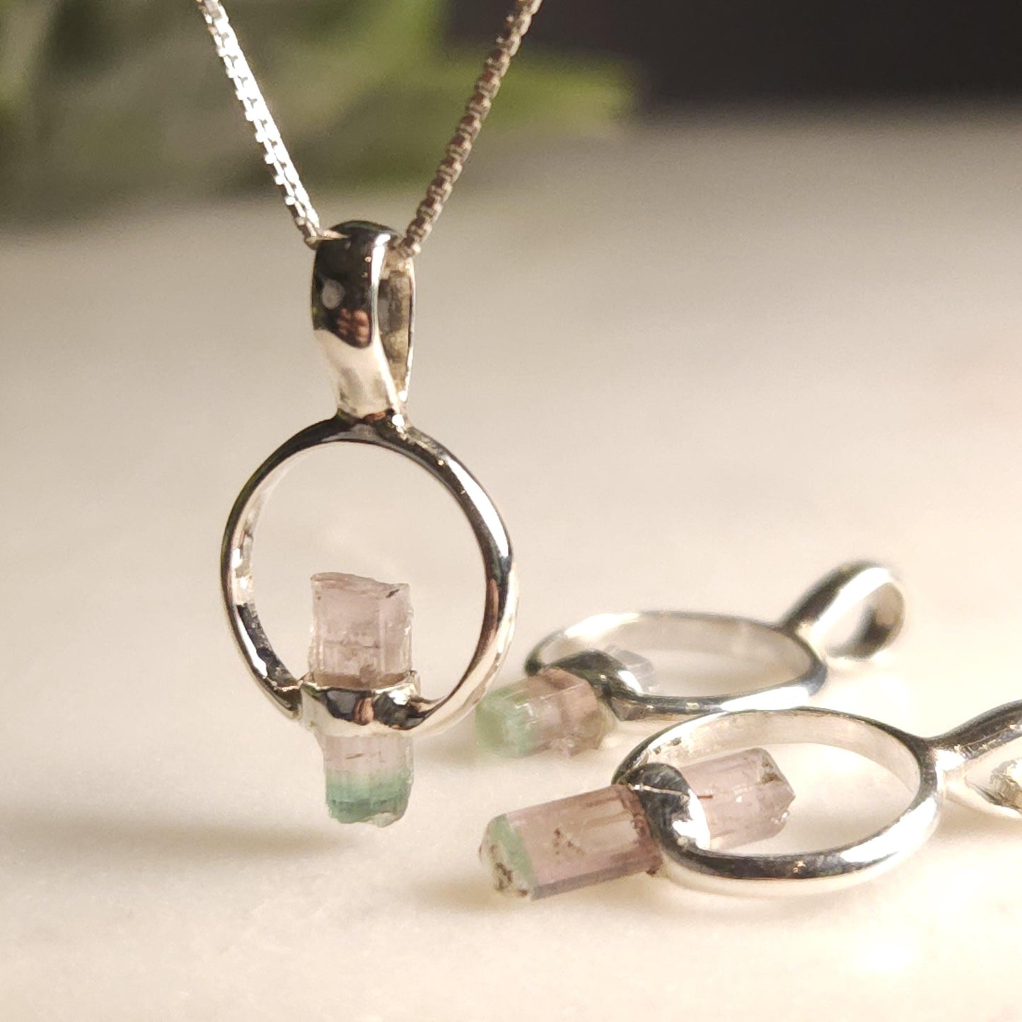 Watermelon Tourmaline Pendant