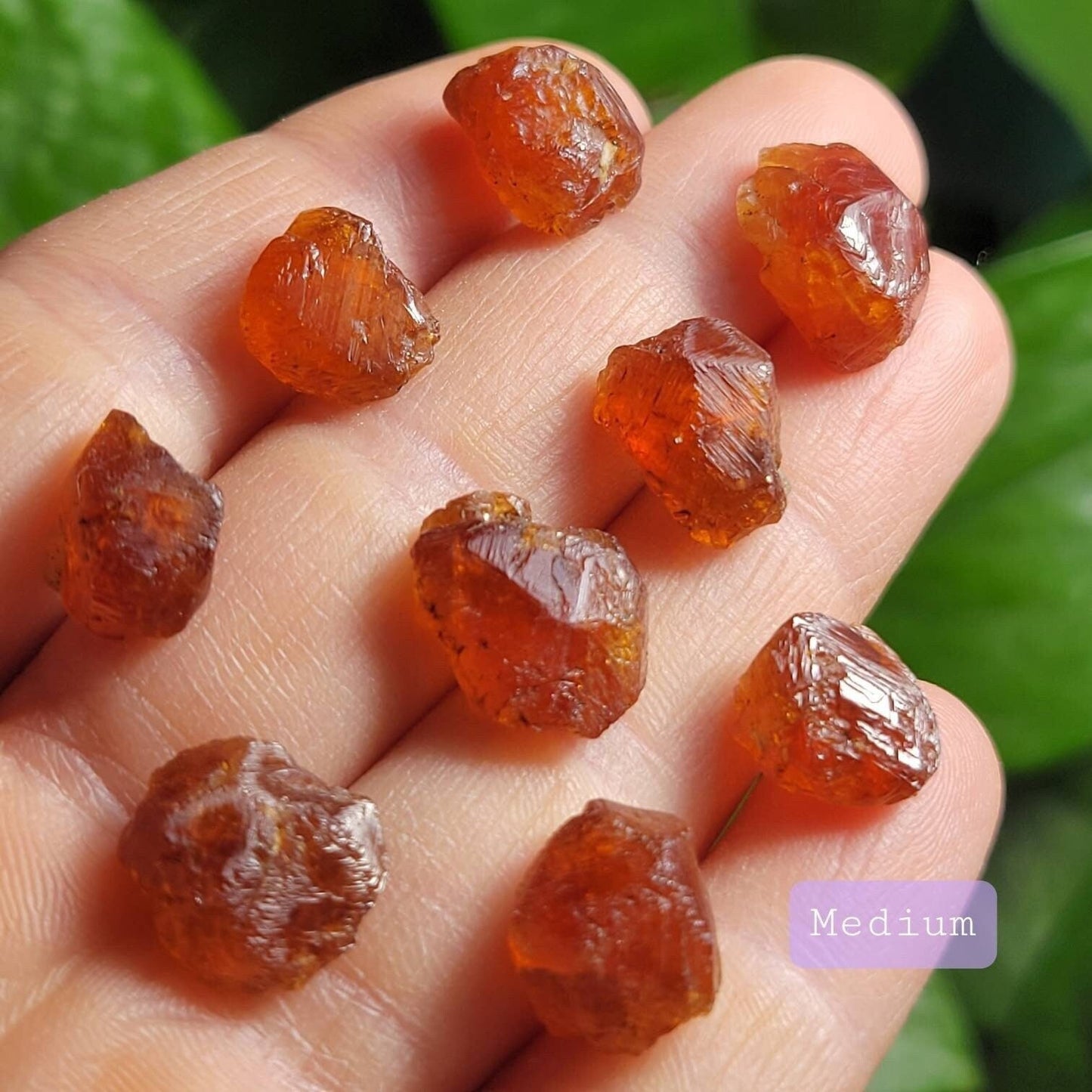 Etched Orange Garnet Crystal