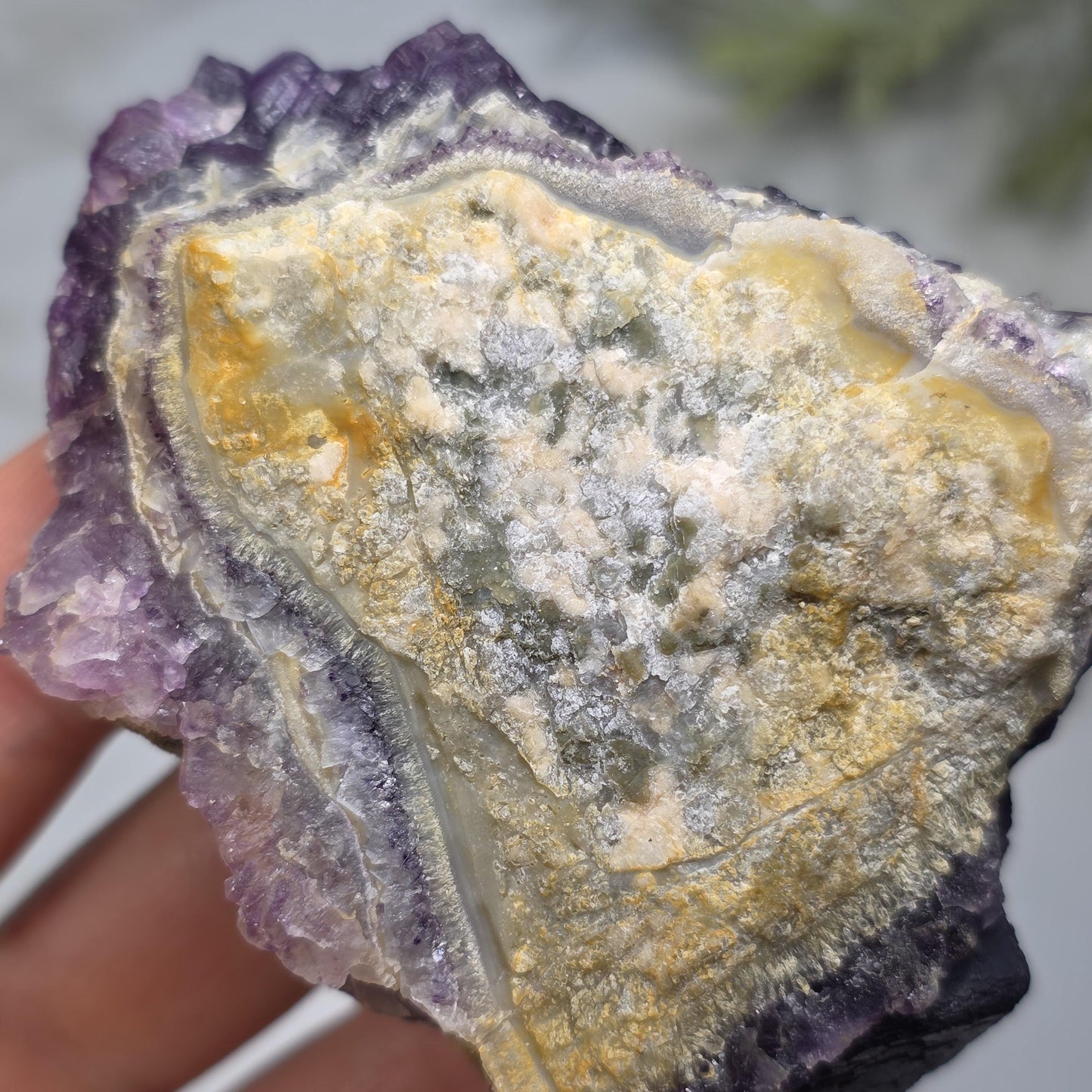 Cubic Purple Fluorite Crystal