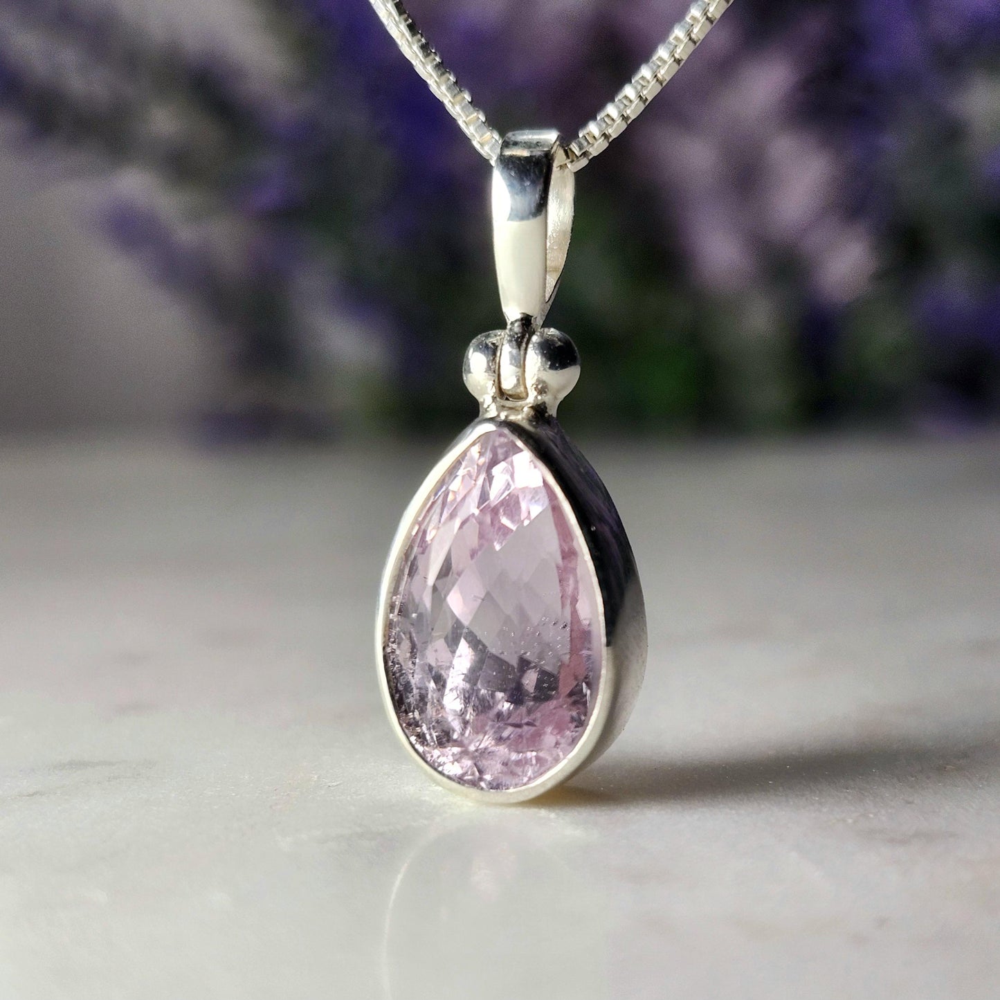 Faceted Kunzite Pendant