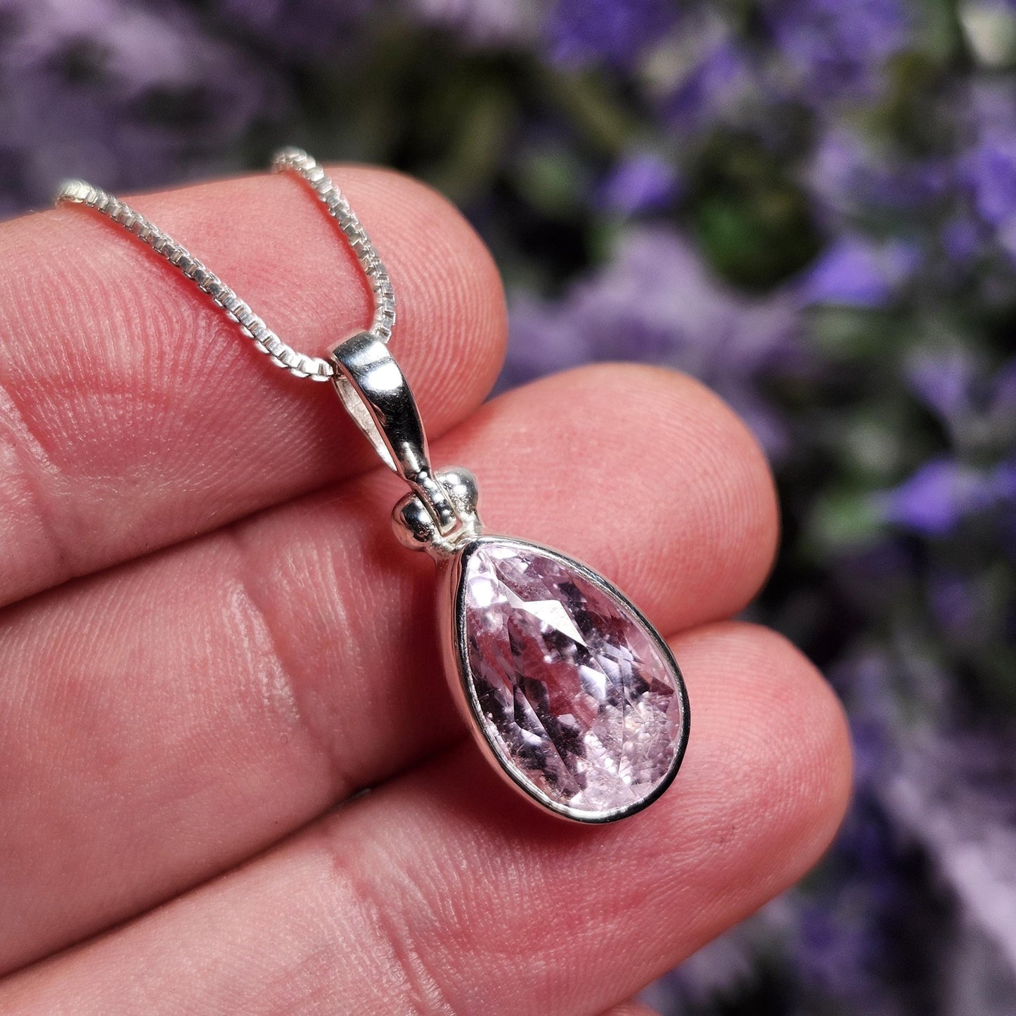 Faceted Kunzite Pendant