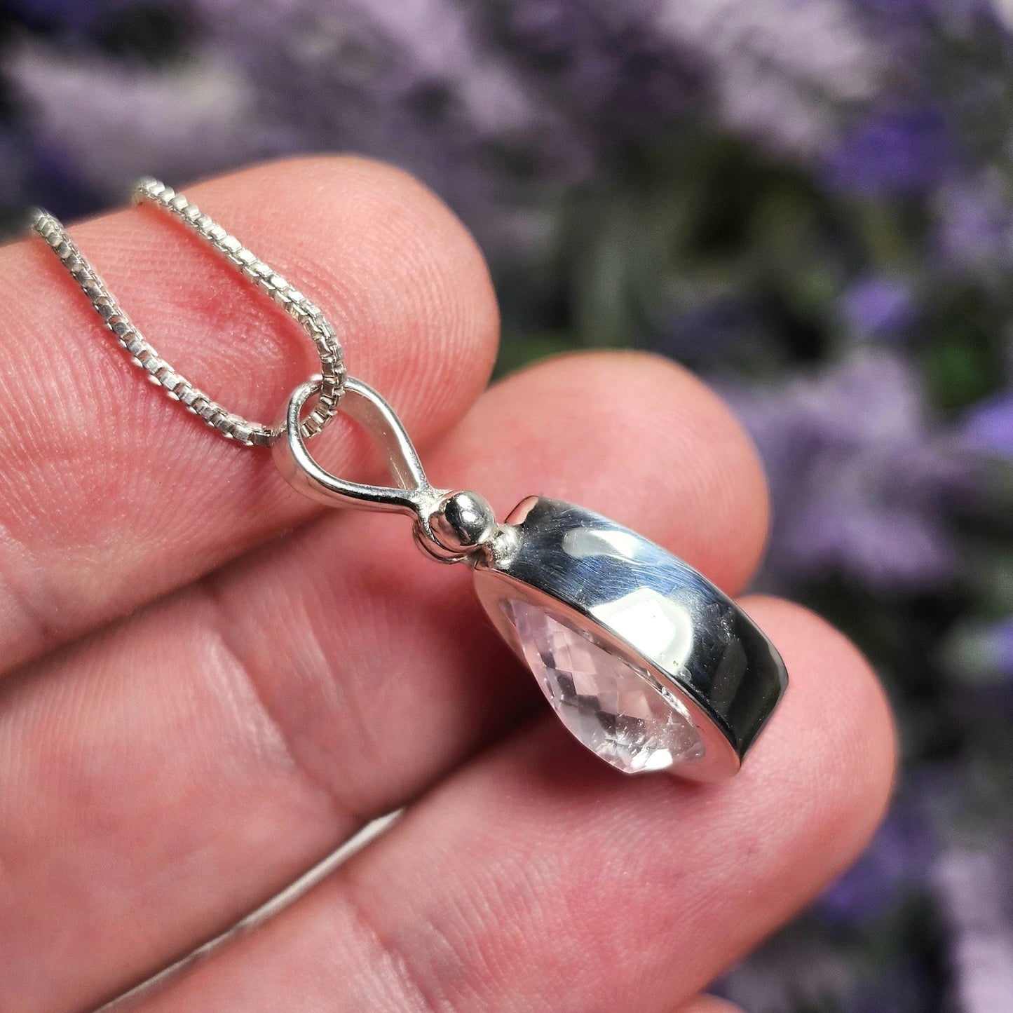 Faceted Kunzite Pendant