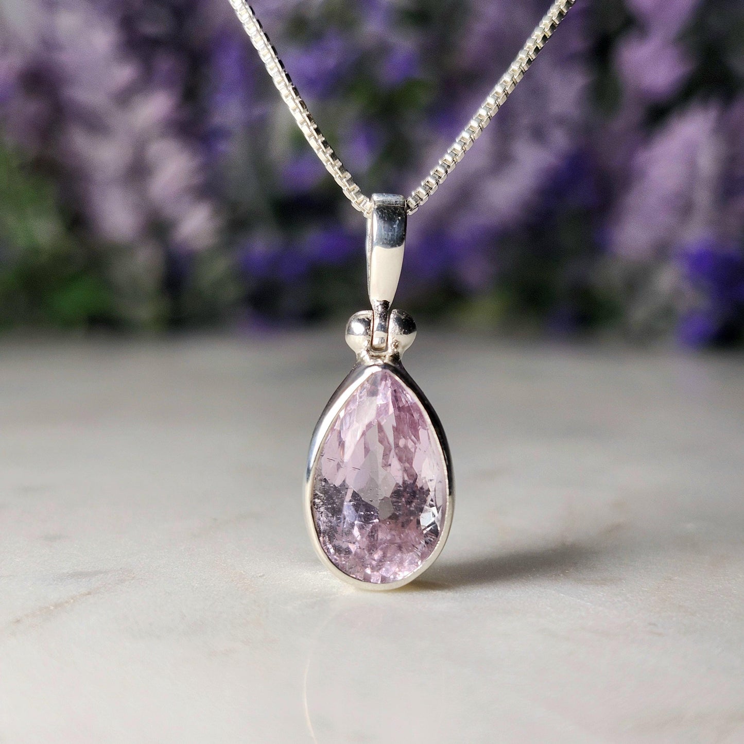 Faceted Kunzite Pendant
