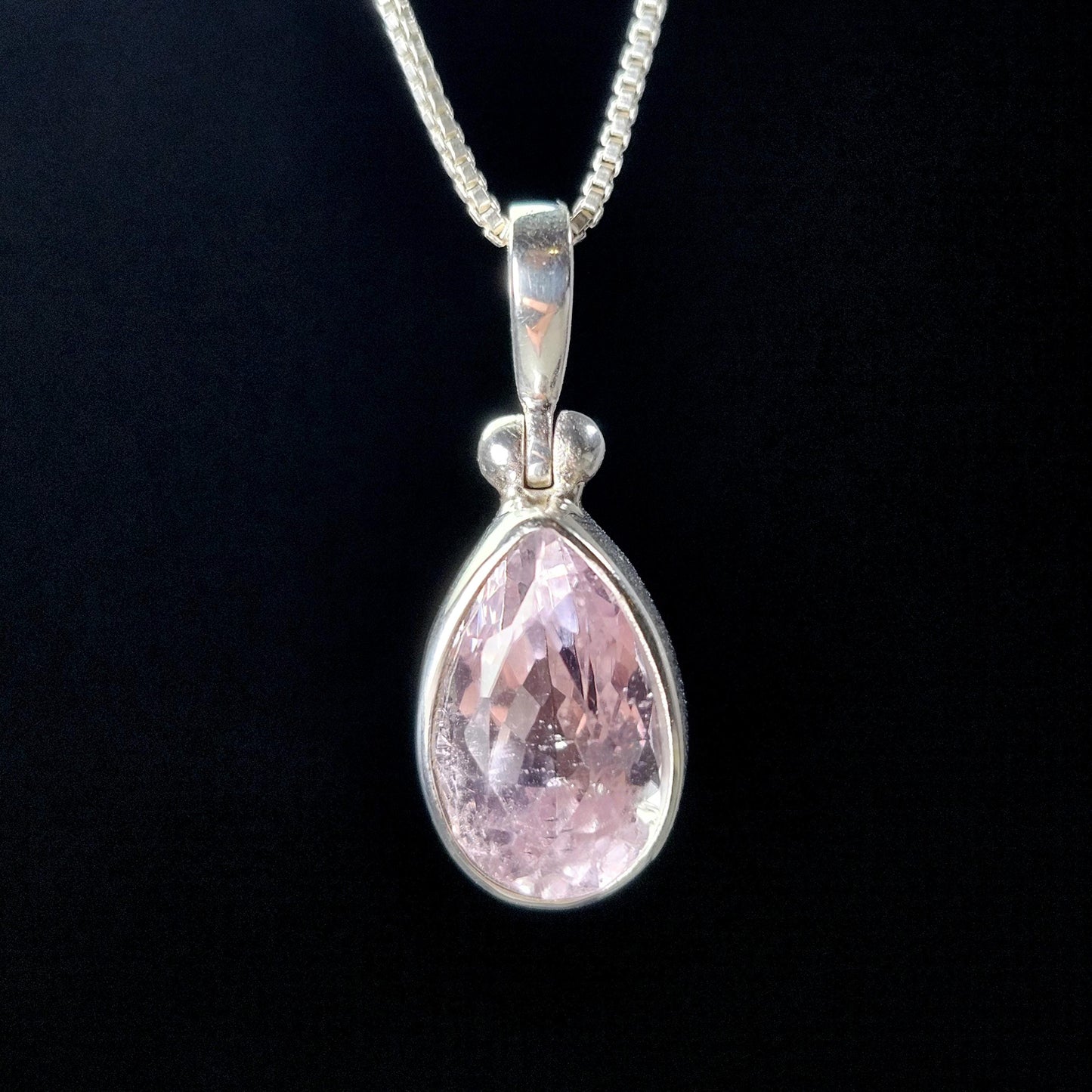 Faceted Kunzite Pendant