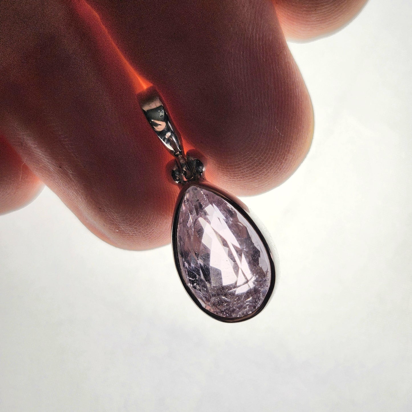 Faceted Kunzite Pendant