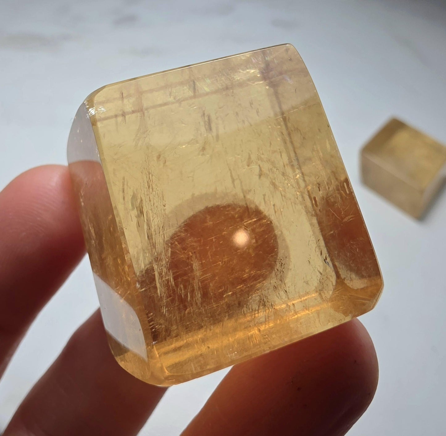 Golden Optical Calcite Crystal