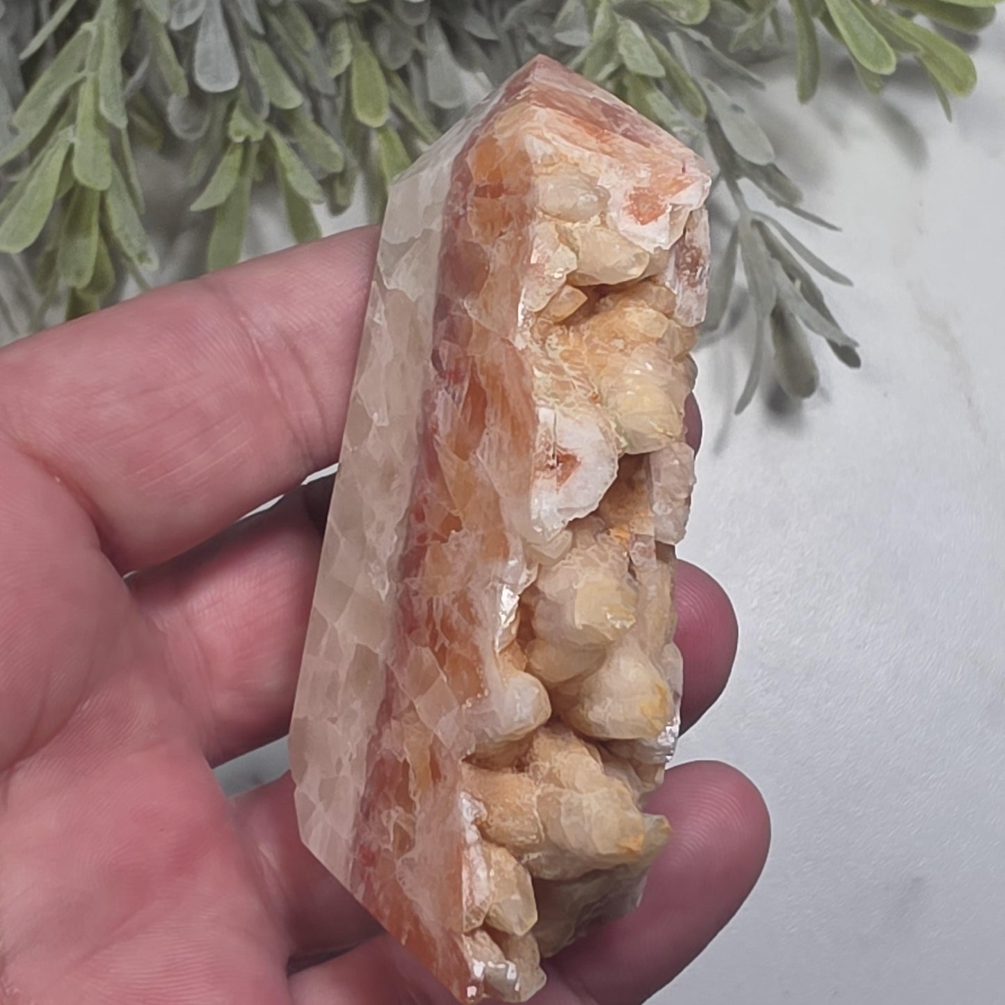 Red Dogtooth Calcite Tower