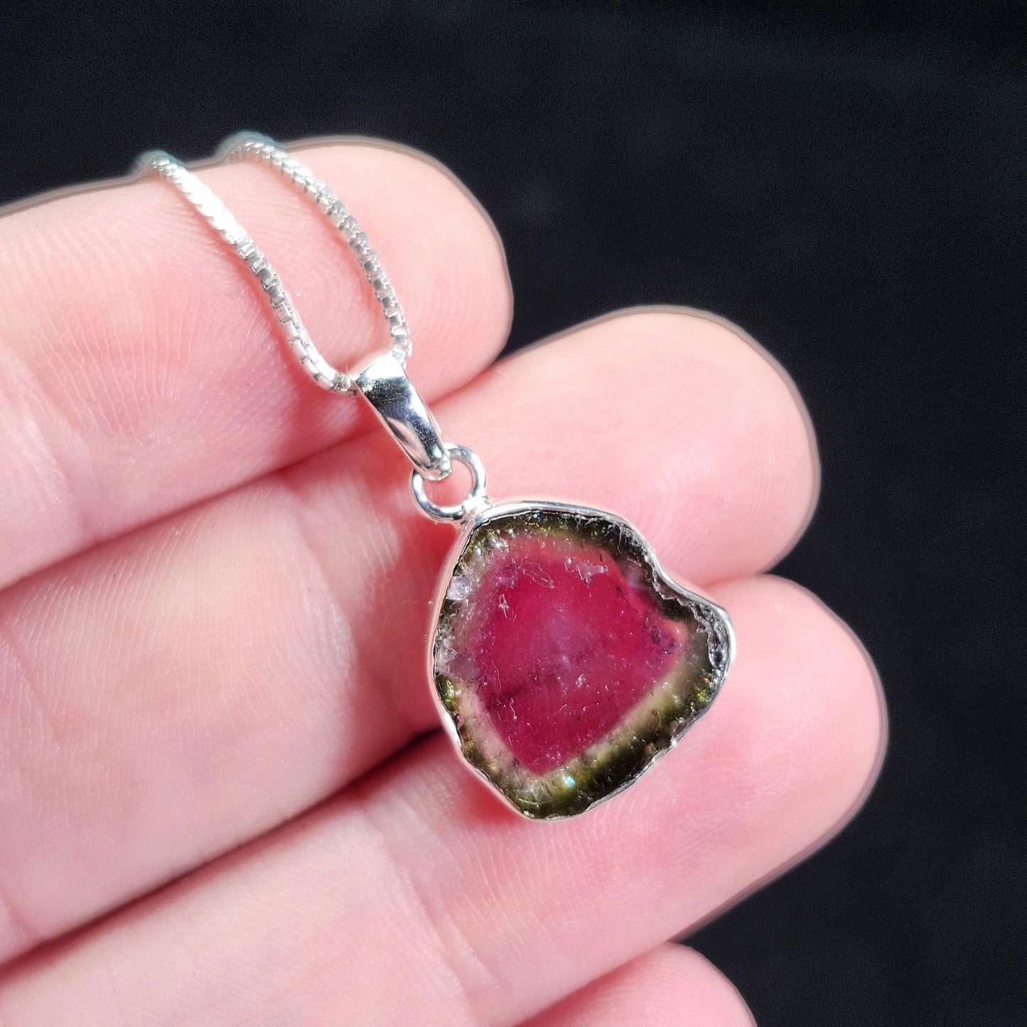 Watermelon Tourmaline Pendant