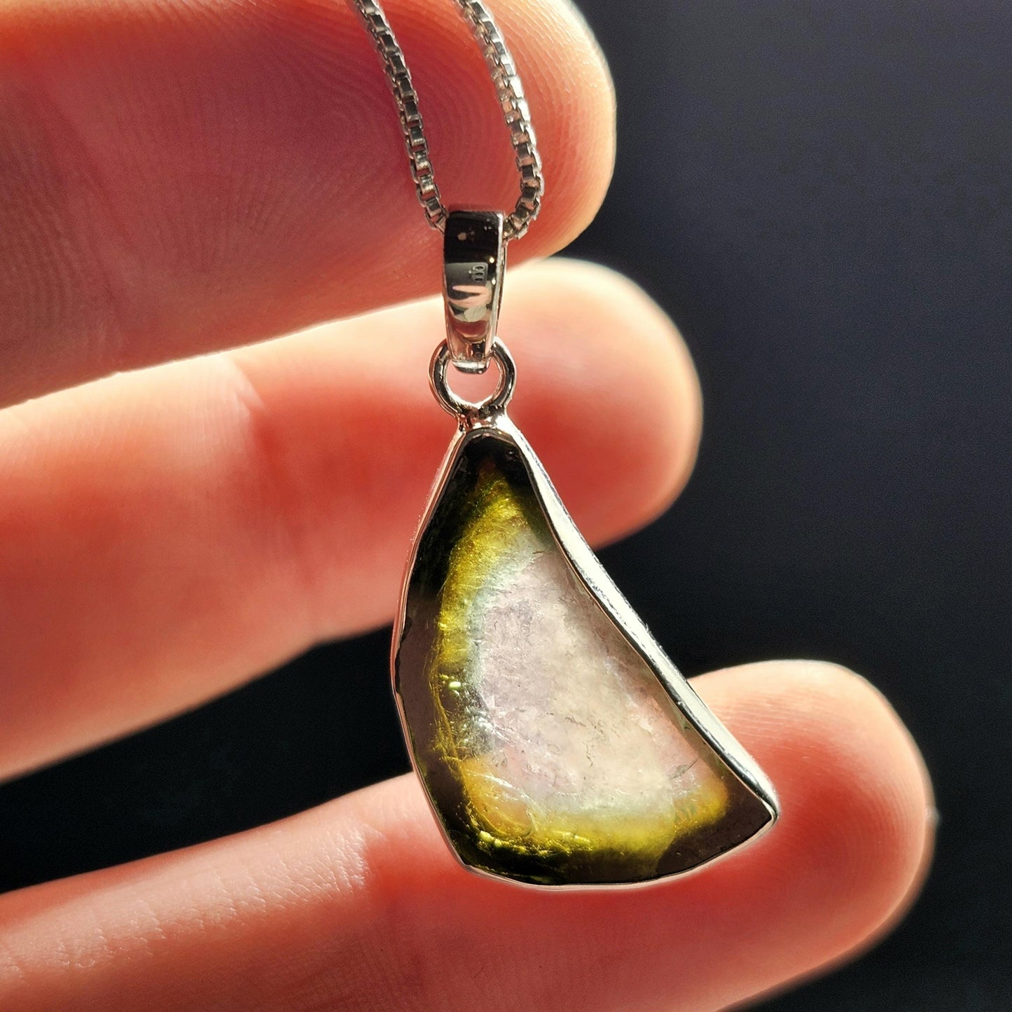 Green Watermelon Tourmaline Pendant