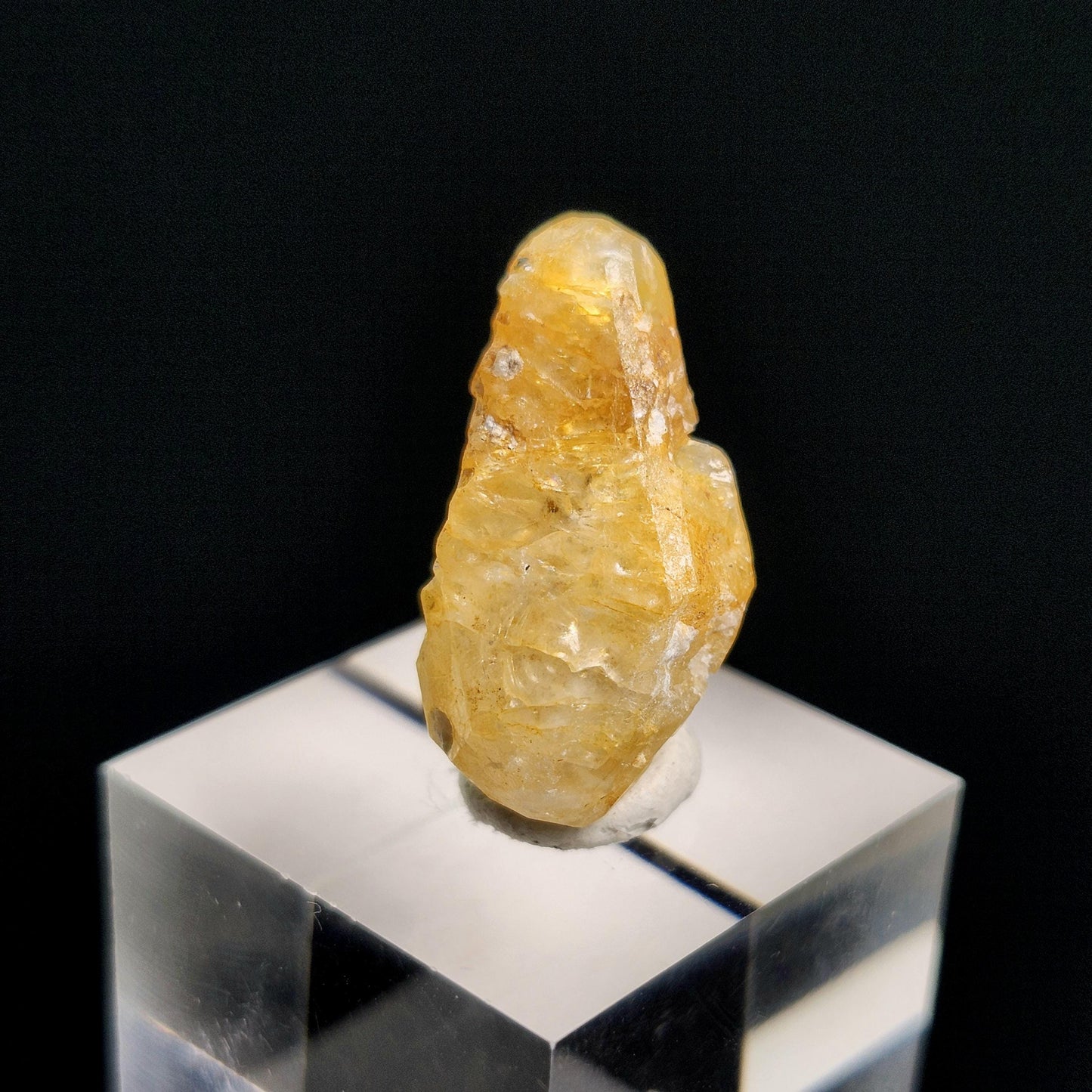 Golden Phenacite with Black Tourmaline Crystal