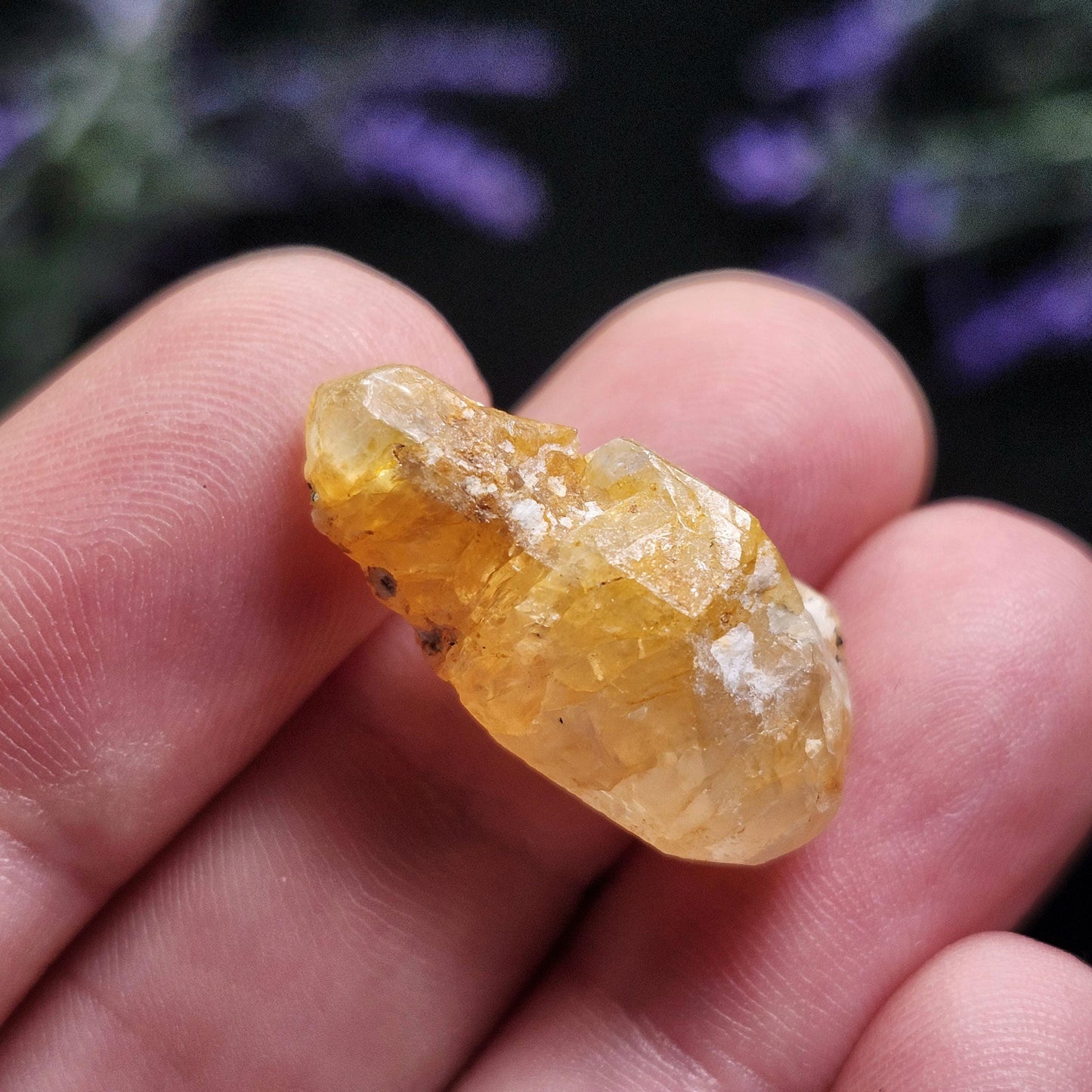 Golden Phenacite with Black Tourmaline Crystal