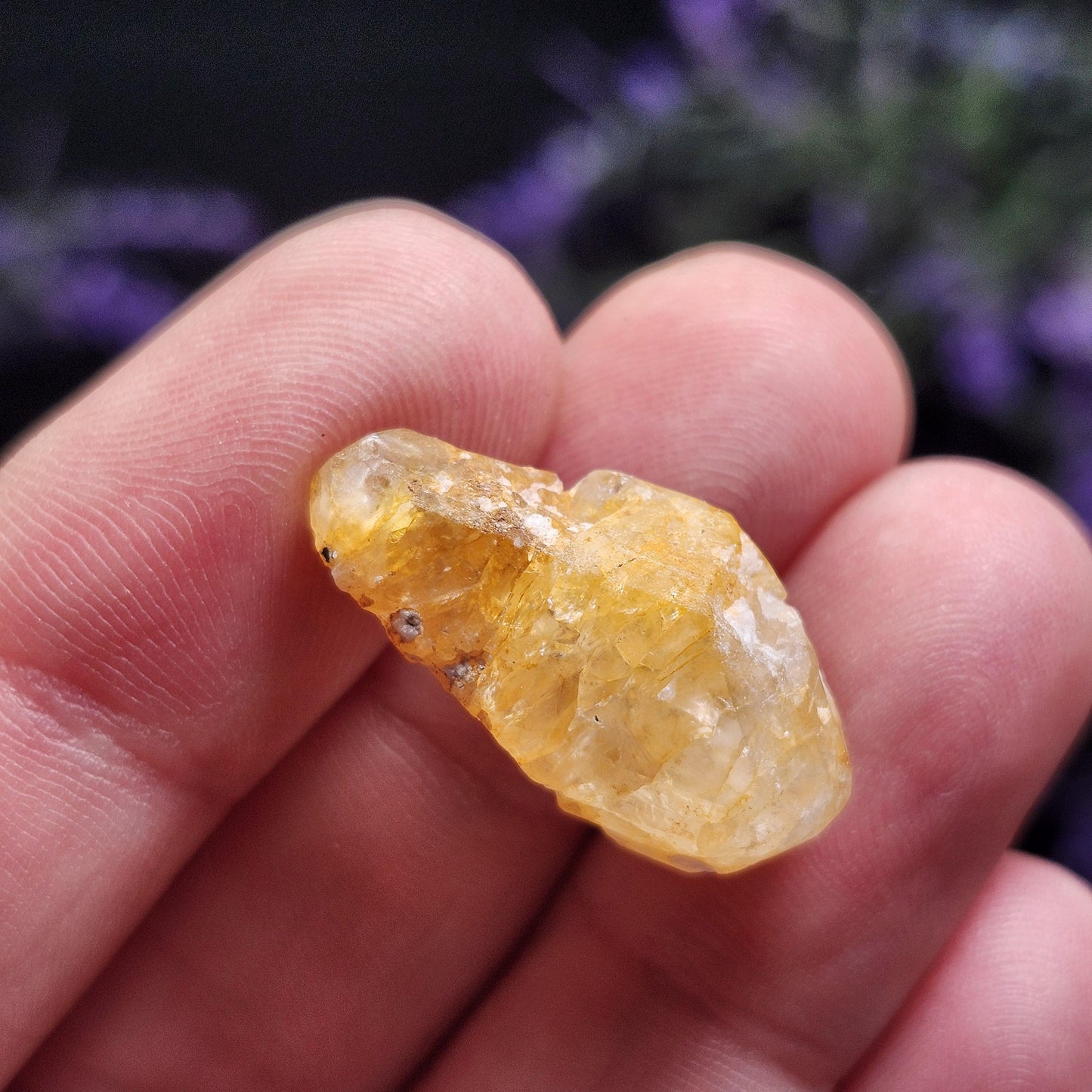 Golden Phenacite with Black Tourmaline Crystal