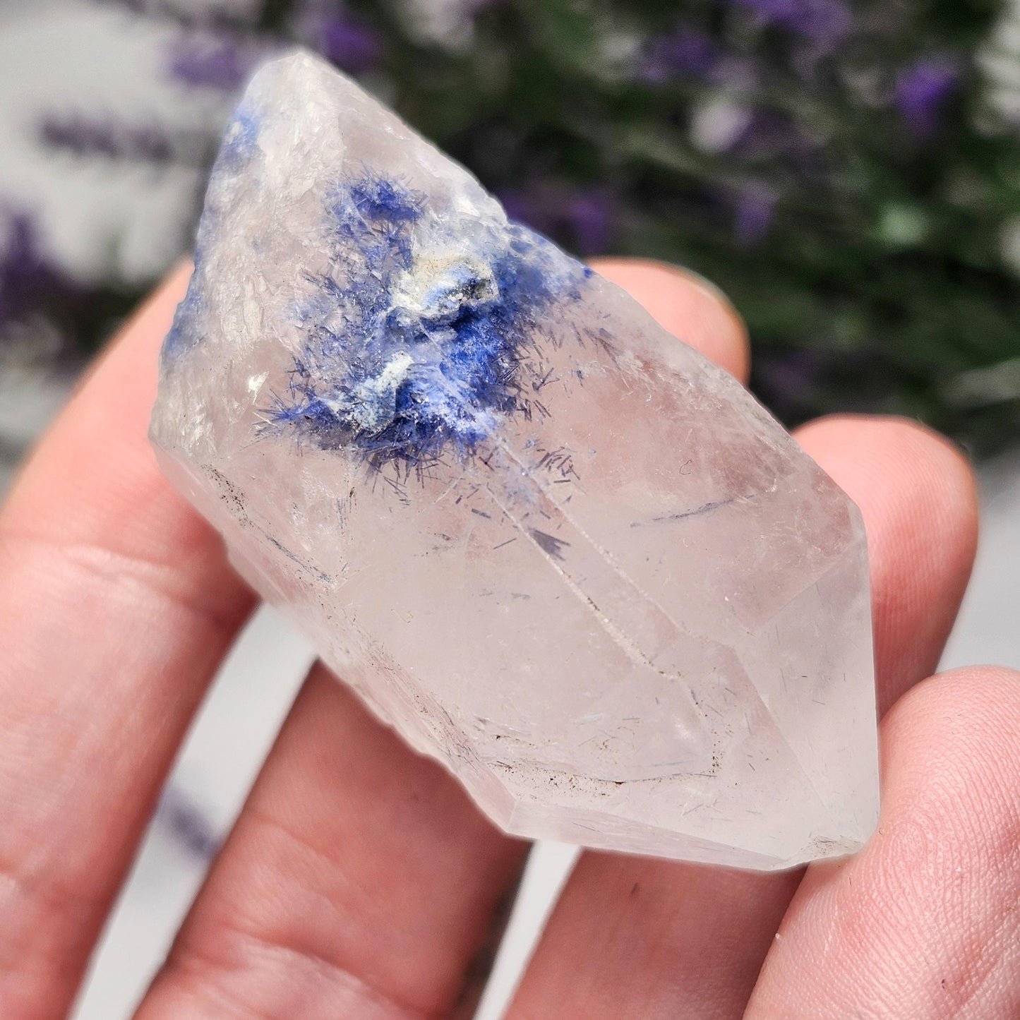 Fibrous Periwinkle Dumortierite Crystal