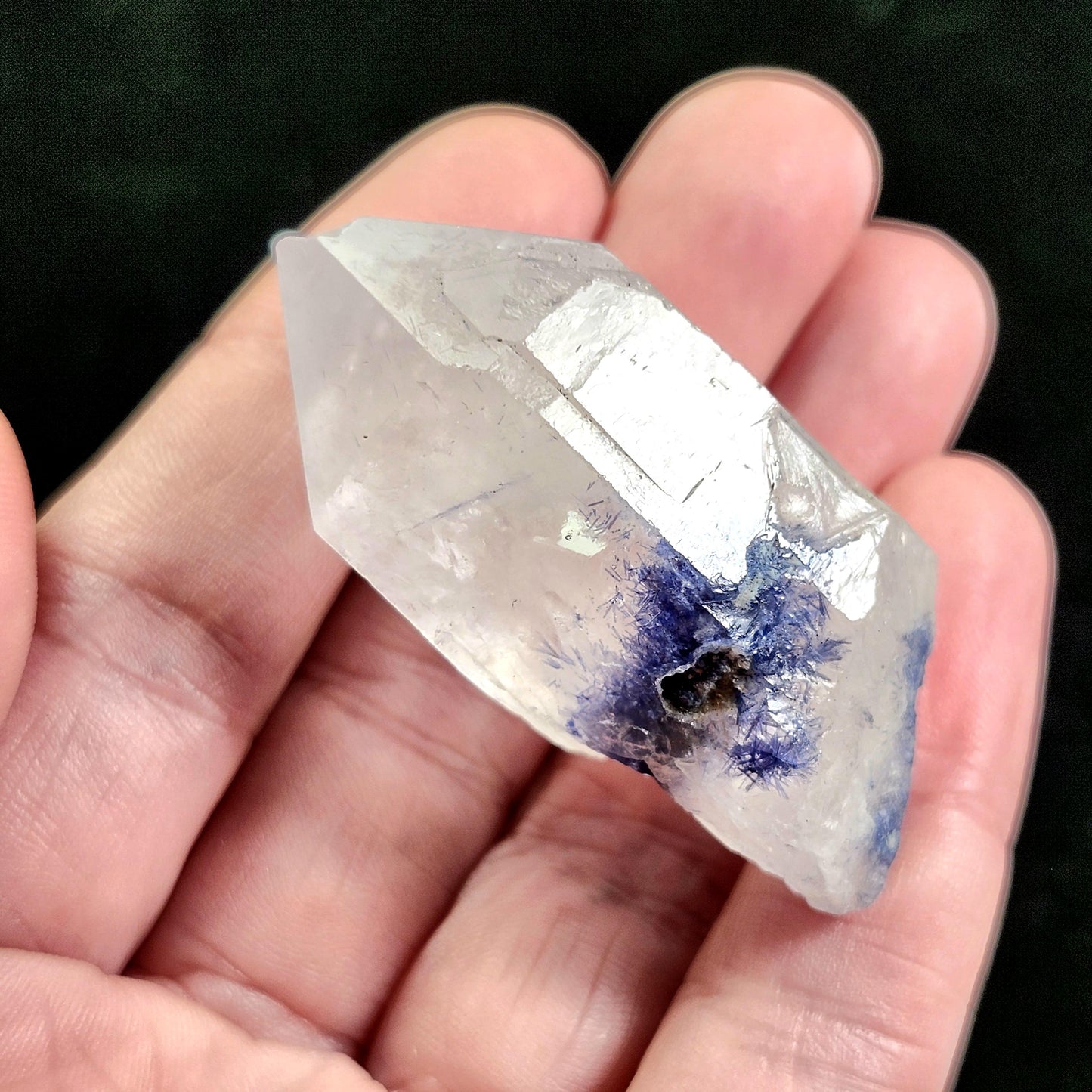 Fibrous Periwinkle Dumortierite Crystal