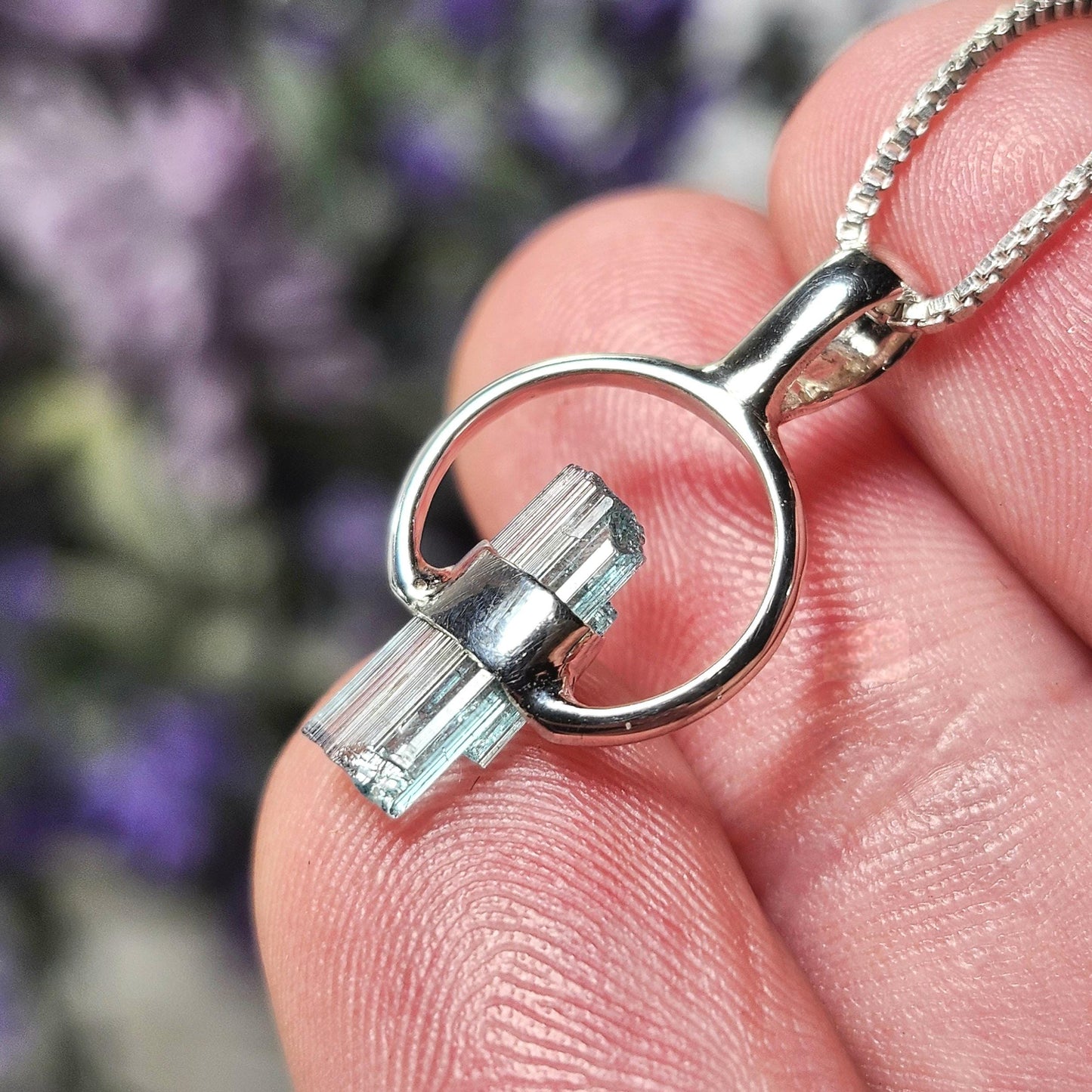 Blue Tourmaline Pendant