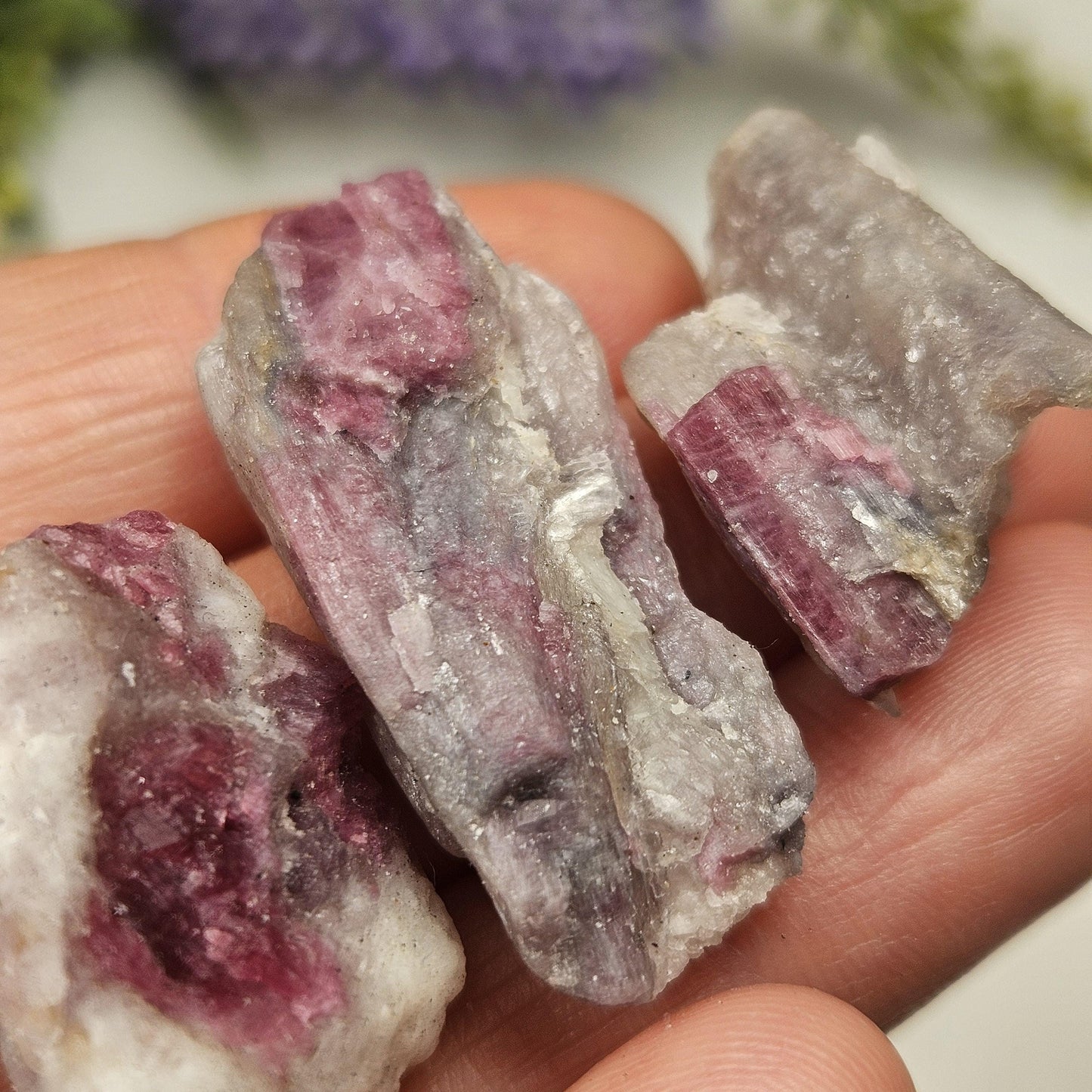 Pink Tourmaline & Lepidolite Crystal