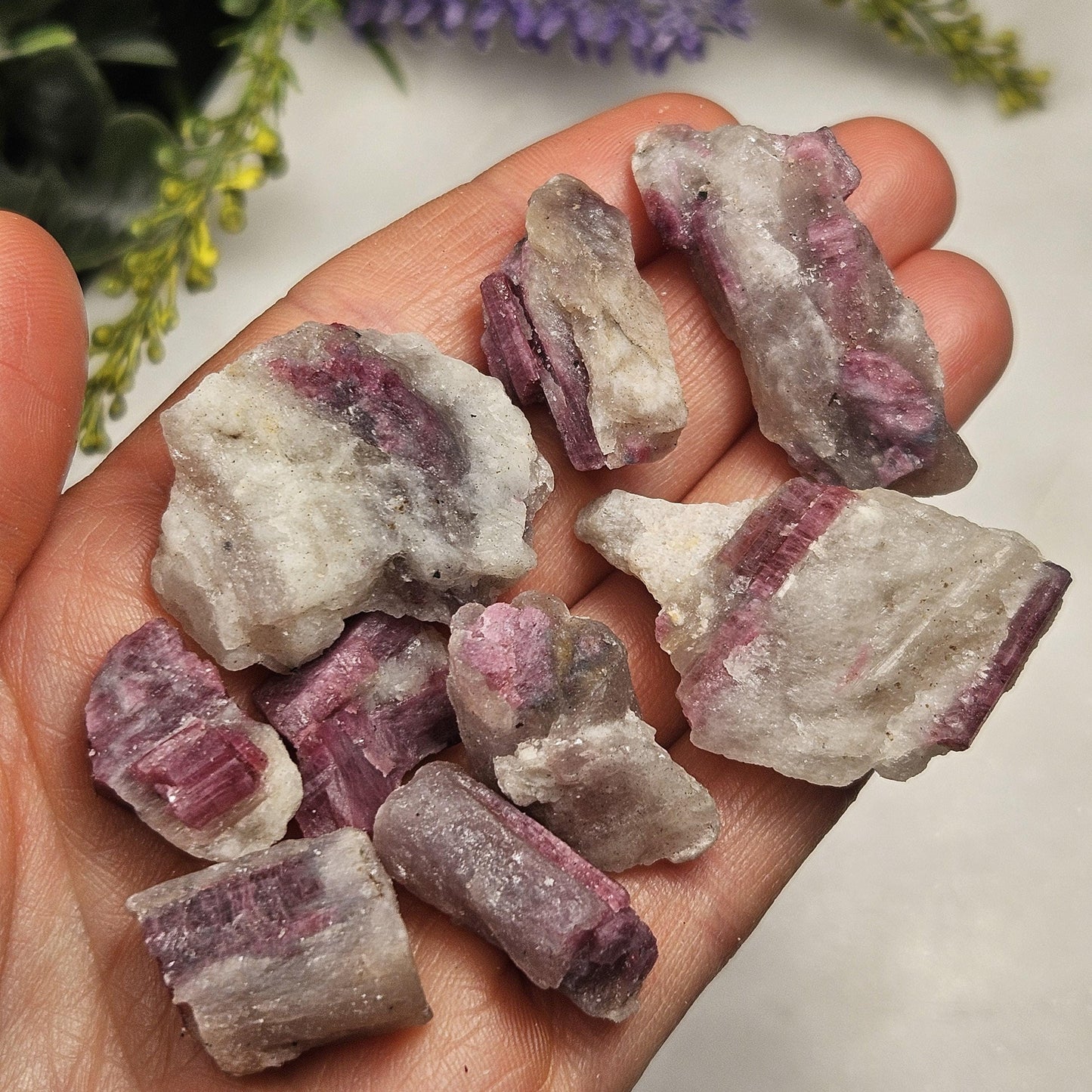 Pink Tourmaline & Lepidolite Crystal