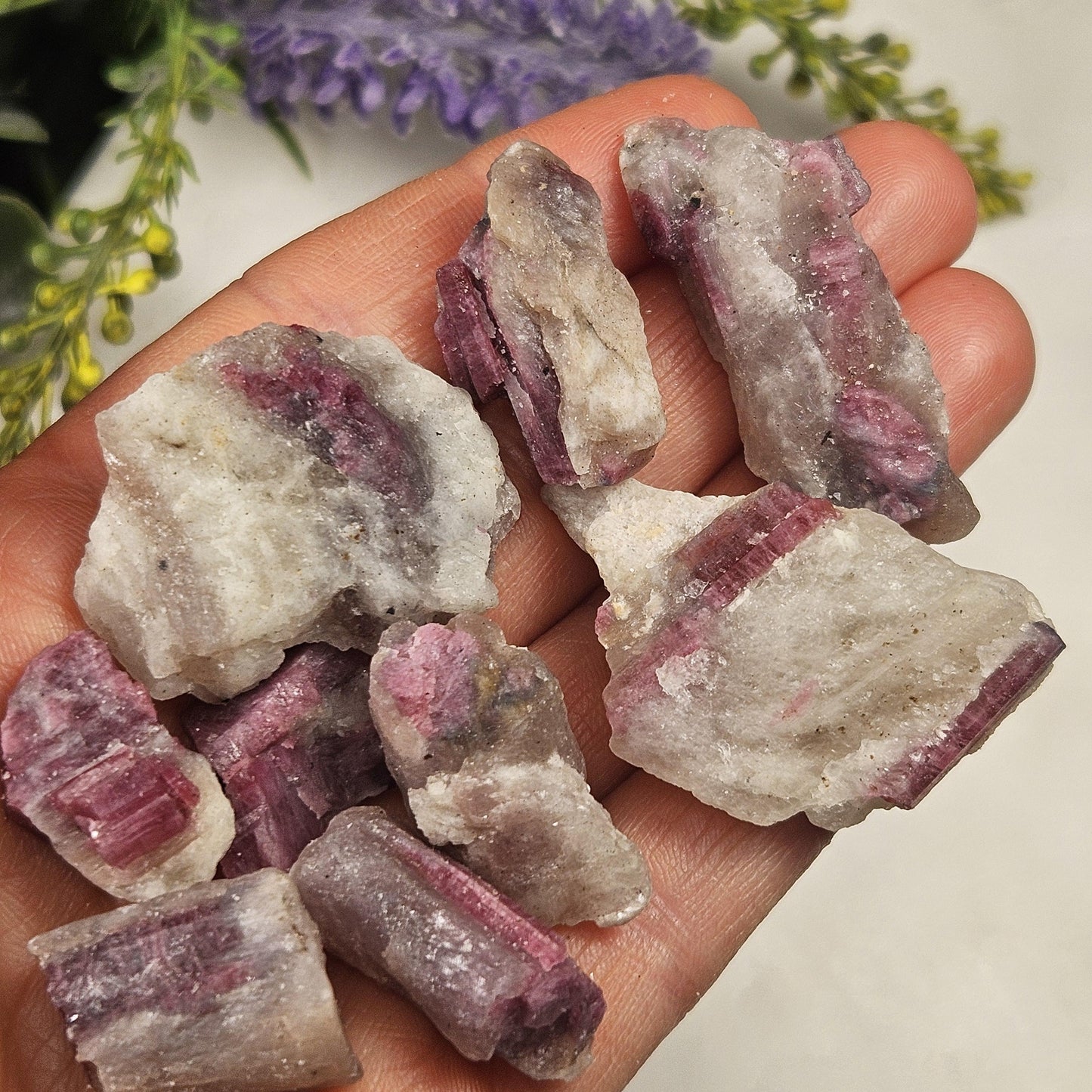 Pink Tourmaline & Lepidolite Crystal